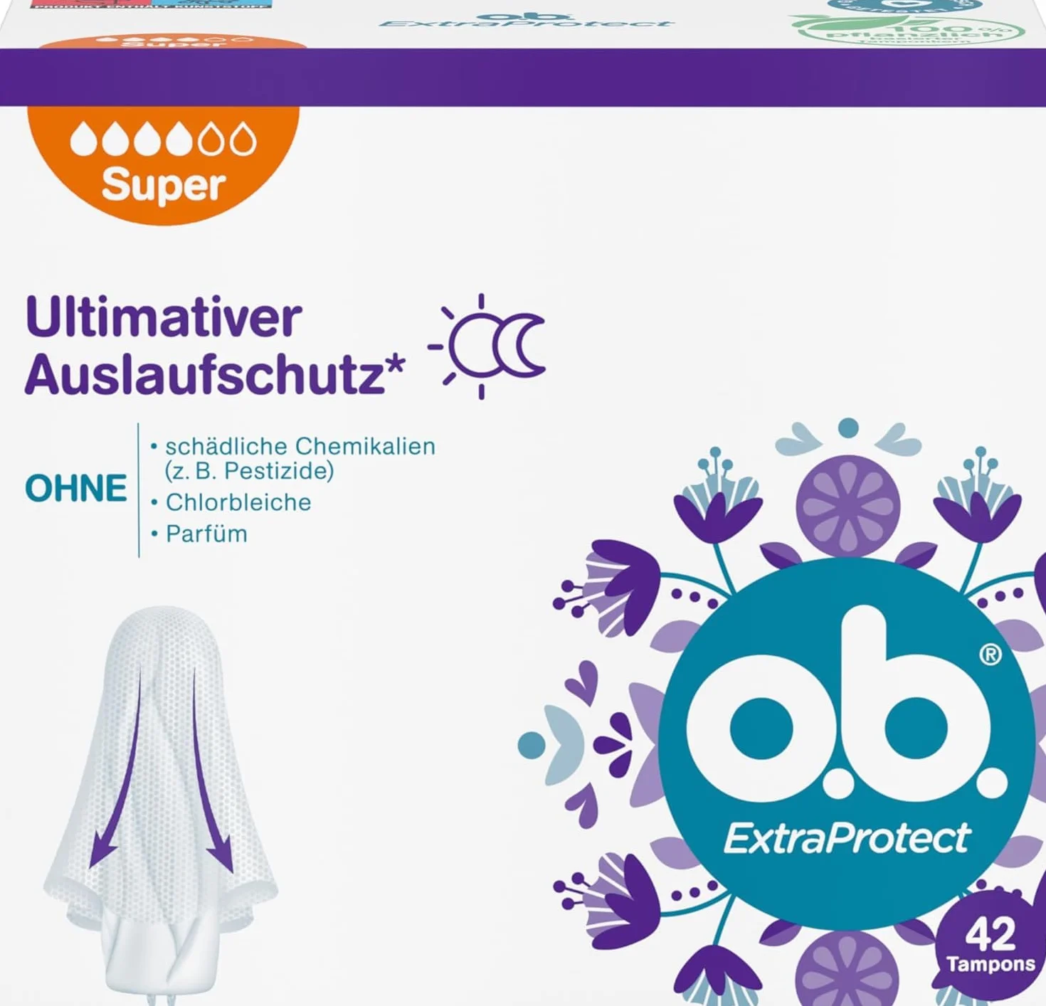O.B. 28071 Tampony Biały 42 Sztuki