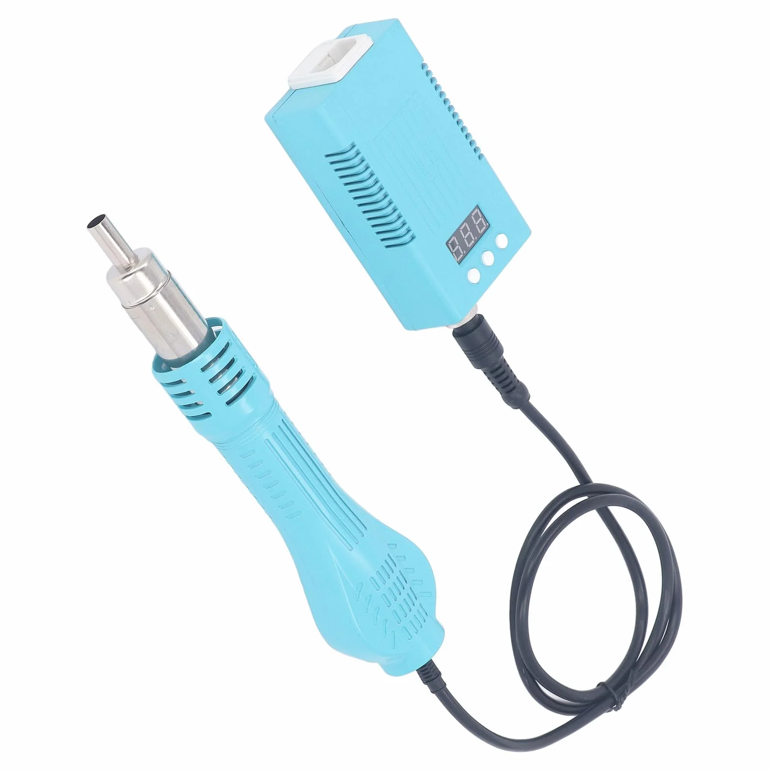 Cyfrowa Opalarka, Wyświetlacz LCD 3mph-10mph Cyfrowa Opalarka 700W Bezgłośny Ceramiczny rdzeń Grzejny do Naprawy Elektroniki (Wtyczka UE 220 V)