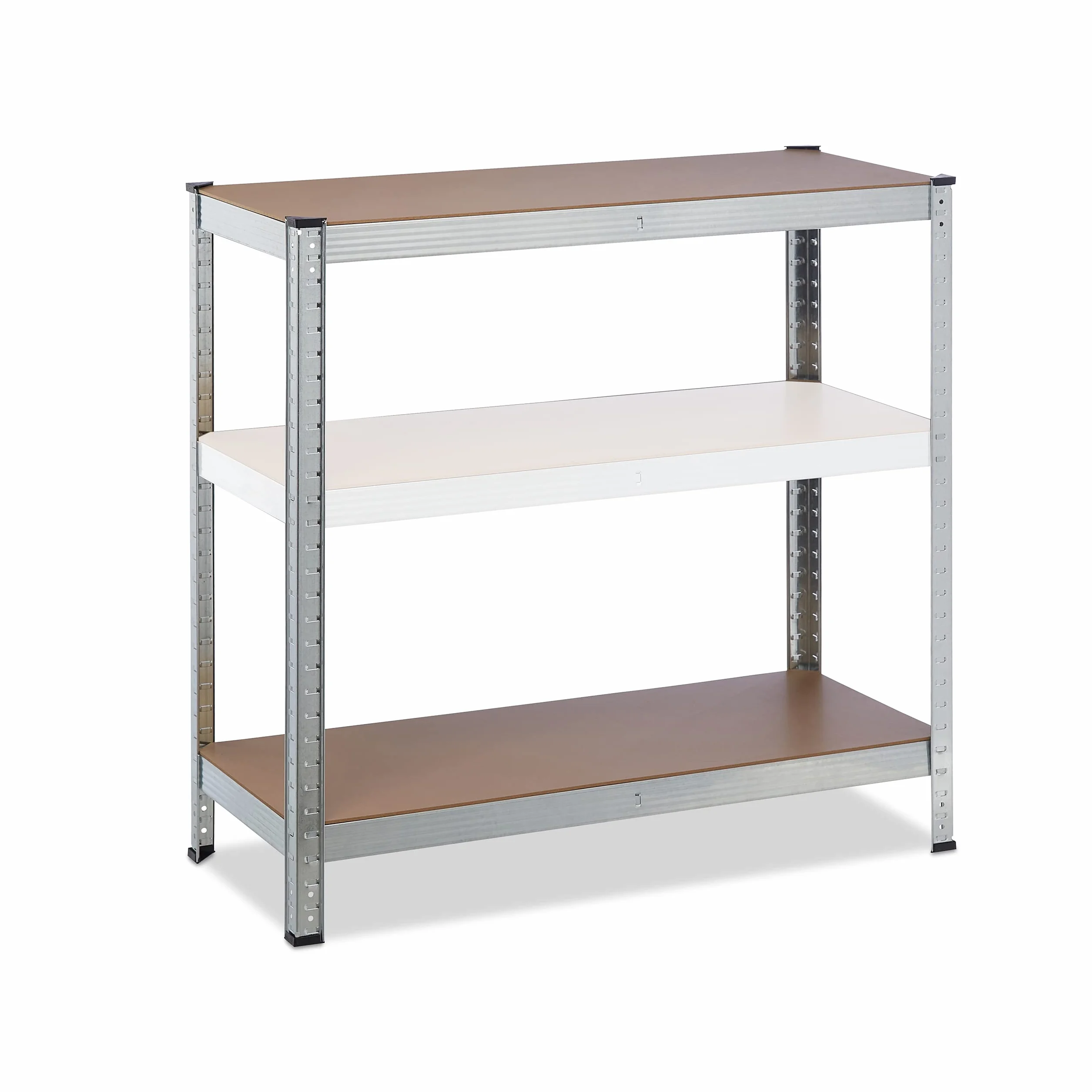 Relaxdays Ocynkowany Regał do Dużych Obciążeń, Nośność 875 kg, 180 x 90 x 40 cm, 5 Półek, Wtykowy, Stal, Magazynowy do Piwnicy, Srebrny