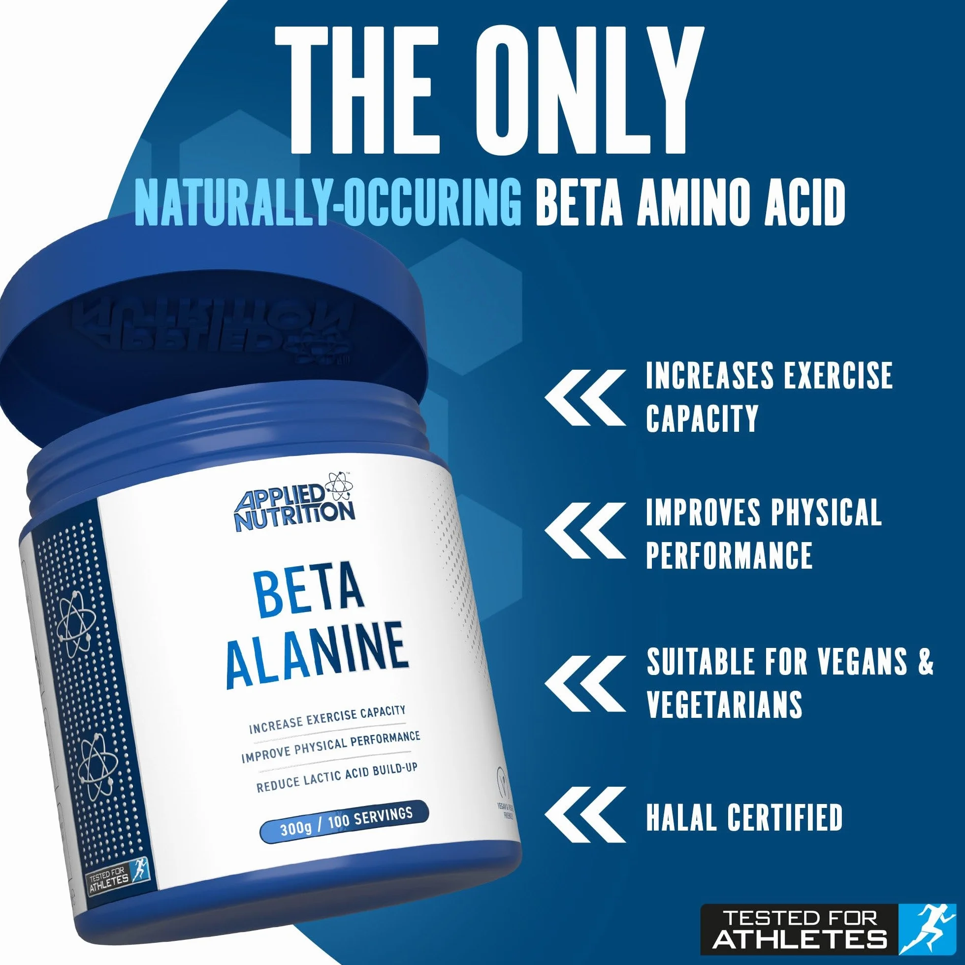 Applied Nutrition Beta-Alanine, 3000mg - 300g