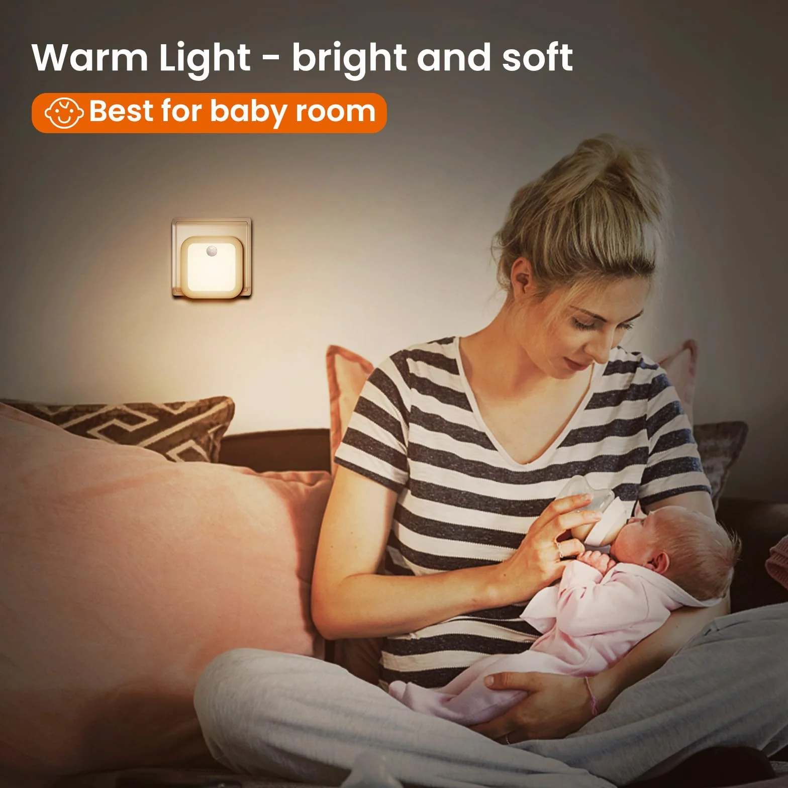 Lampka nocna wtyczka w ścianie