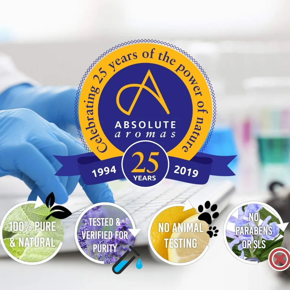 Absolute Aromas Zapewniająca równowagę emocjonalną mieszanka olejków eterycznych Equilibrium 10 ml - zawiera 100% czyste olejki eteryczne z kadzidła, wetiwerii i róży