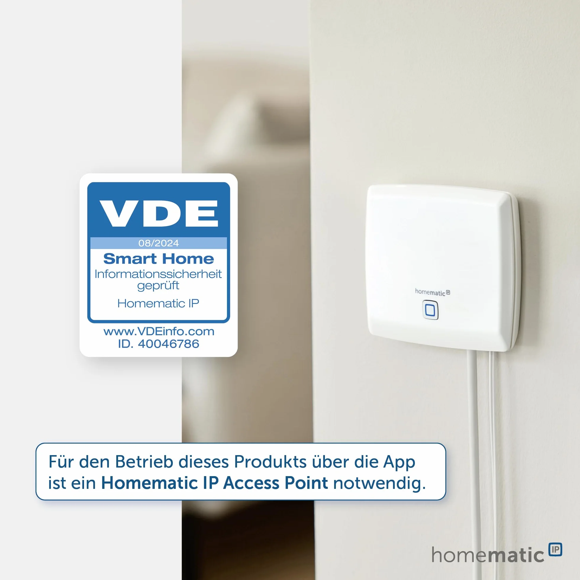 Homematic IP Termostat Inteligentny Biały 57 x 68 x 102 mm