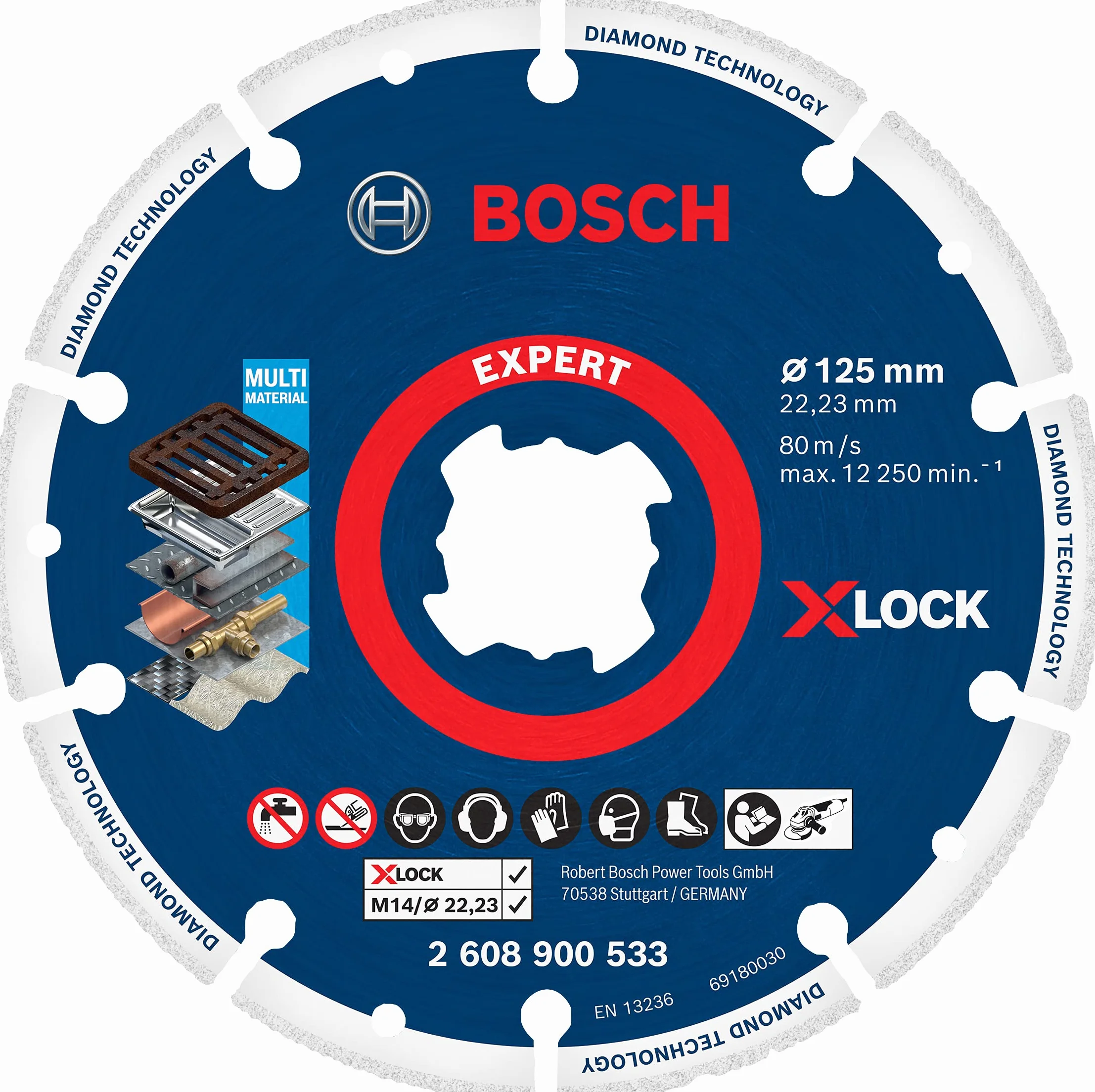 Bosch Diamentowo-metalowa tarcza szlifierska 125x22,23 mm X-LOCK