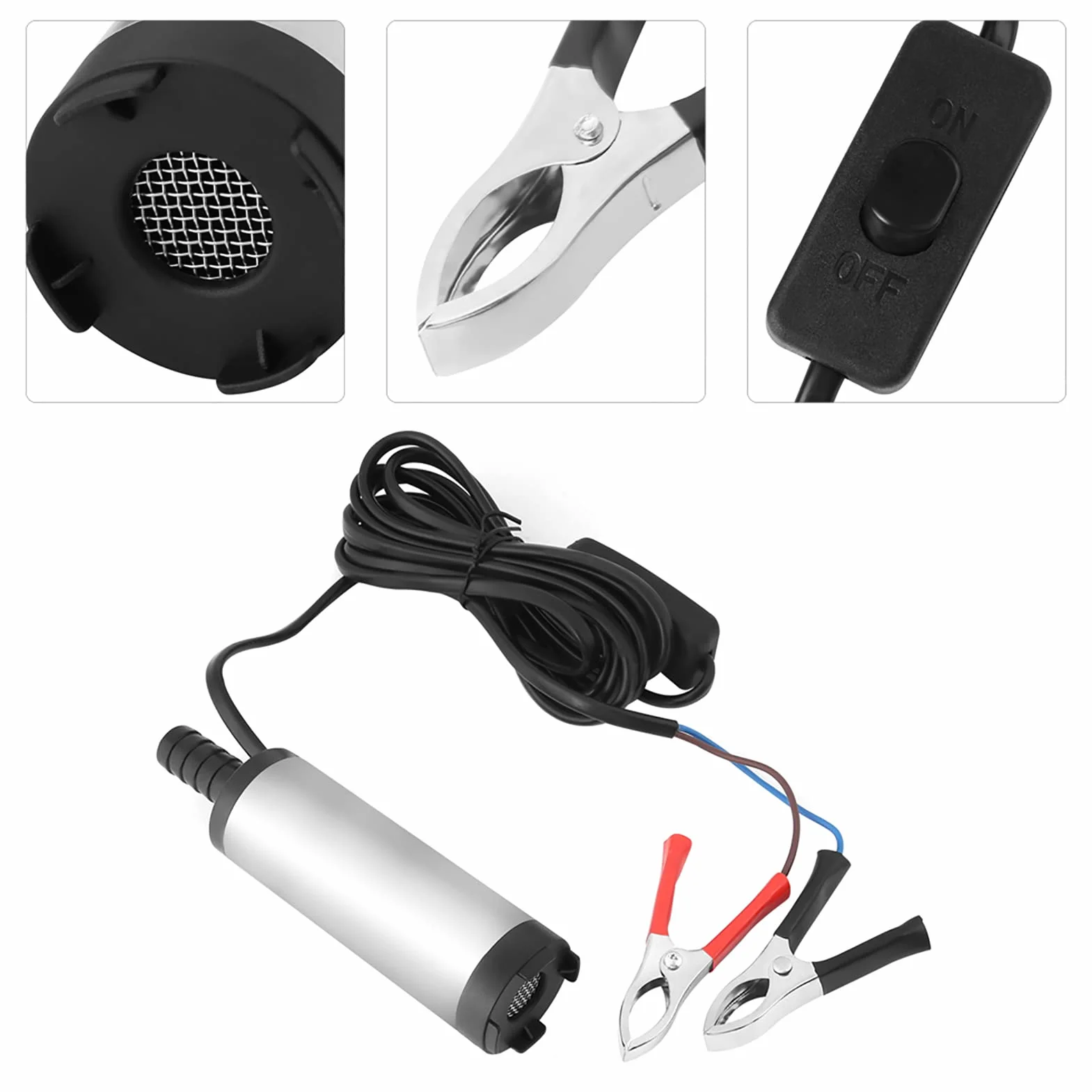 12 V 3,8 cm pompa wysokoprężna/woda/nafta elektryczna pompa zatapialna ze stali nierdzewnej 8500r/m (12V)