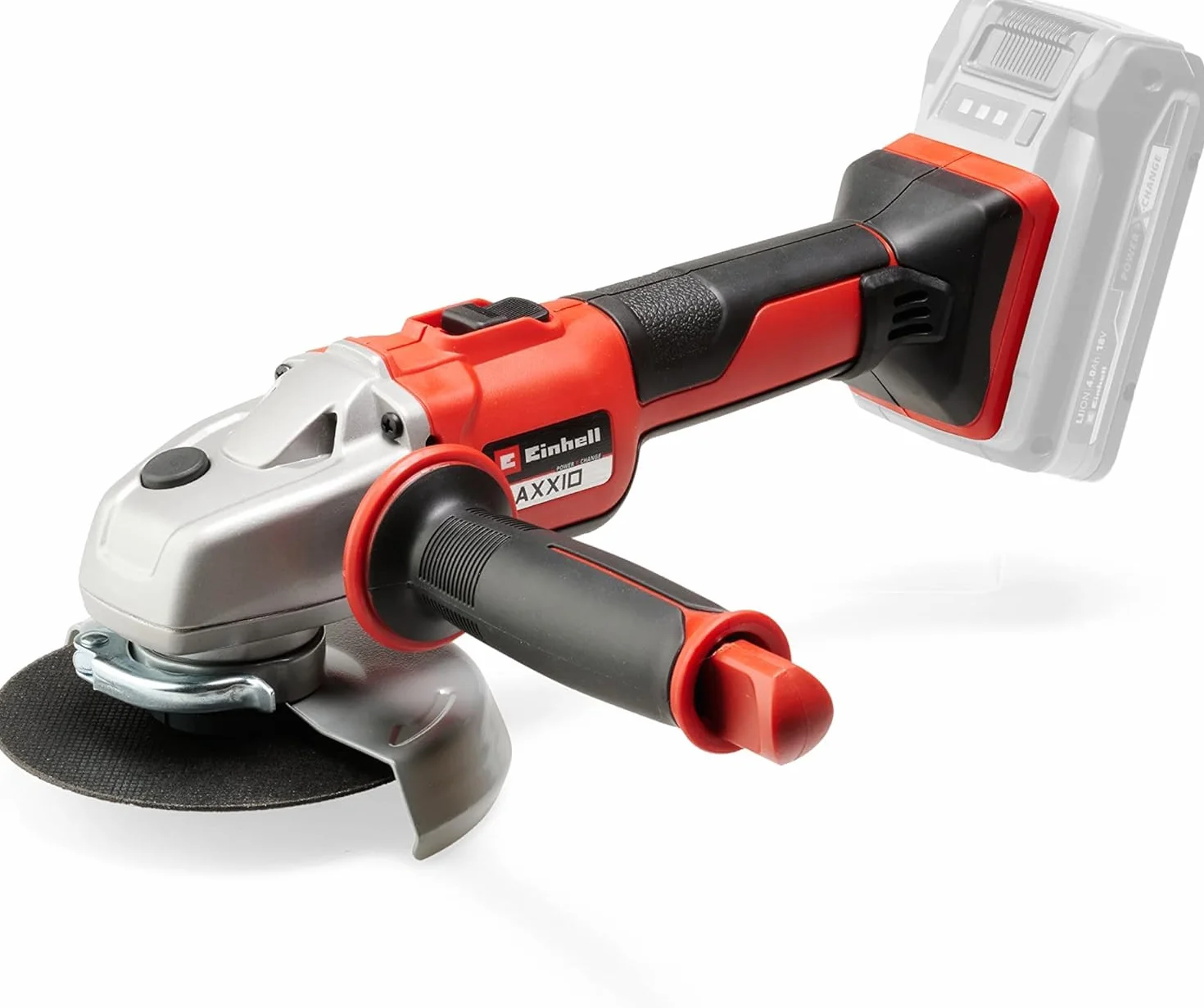 Einhell Akumulatorowa szlifierka kątowa AXXIO 18/125 Power X-Change & Einhell Power X-Change Akumulator z Ładowarką, Czarny/Czerwony, ‎