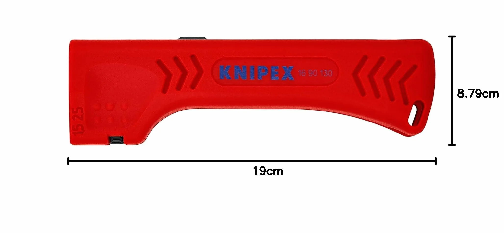 KNIPEX Uniwersalne narzędzie do ściągania izolacji z kabli stosowanych w budynkach i przemyśle w blister 130 mm, 16 90 130 SB