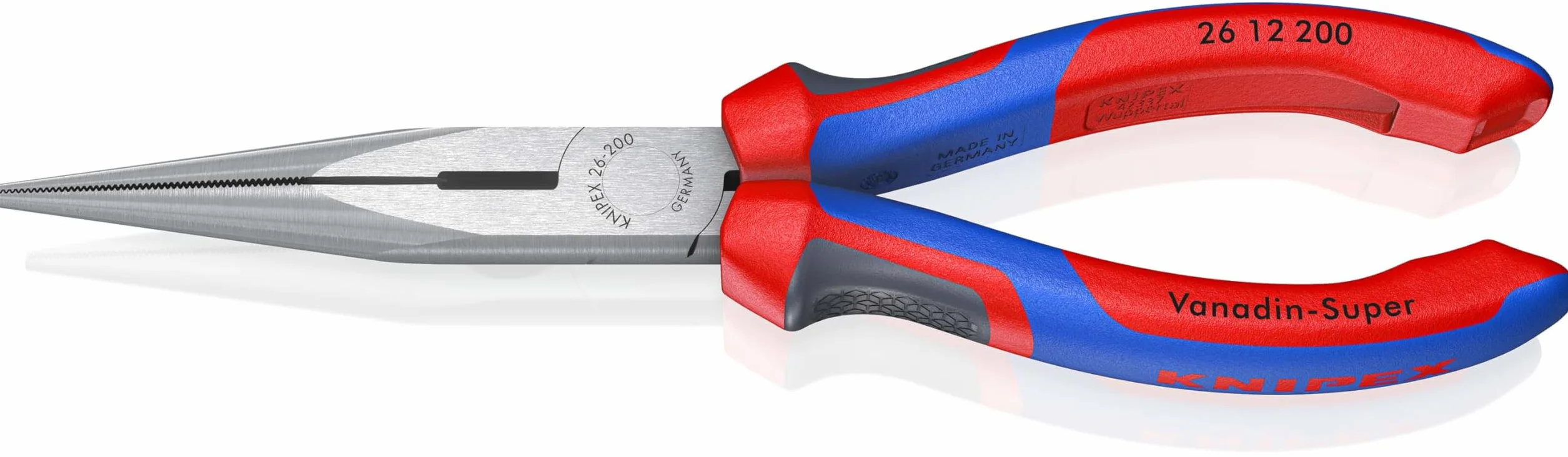 KNIPEX Szczypce tnące półokrągłe (wydłużone typu bociani dziób”) z rękojeściami Comfort 200 mm, 26 12 200