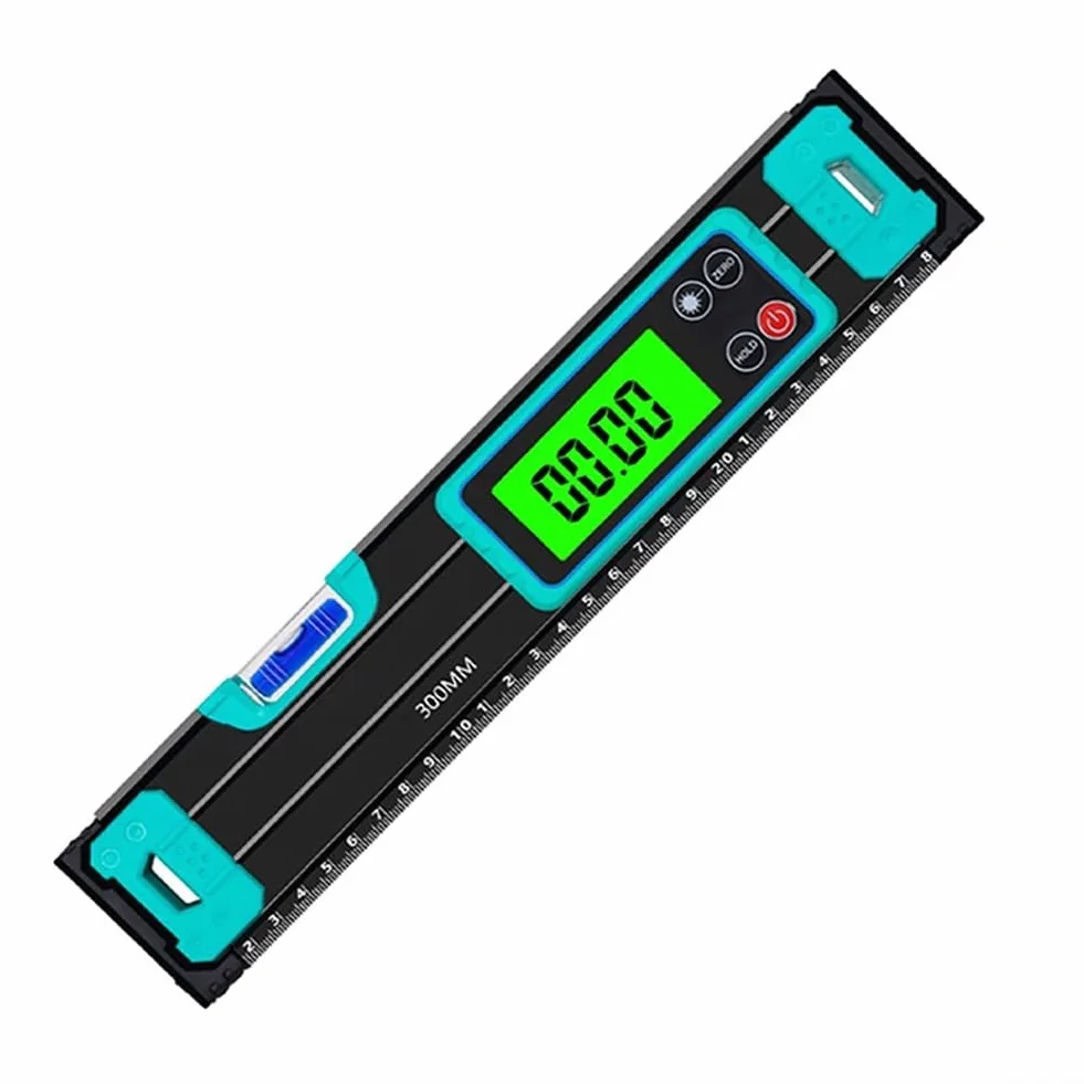 Elektroniczna poziomica, 300 mm, wysoka precyzja ±0,05°, cyfrowy kątomierz, magnetyczny, ładowanie USB-C, dla stolarzy DIY (400 mm)