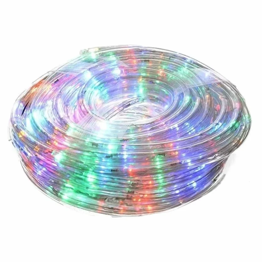 Łańcuch świetlny - rura niskiego napięcia Φ5 mm, RGBY, 5 m, IP44, 50 diod LED, 3,6 W, 220-240 V, 8 funkcji, pamięć i timer.