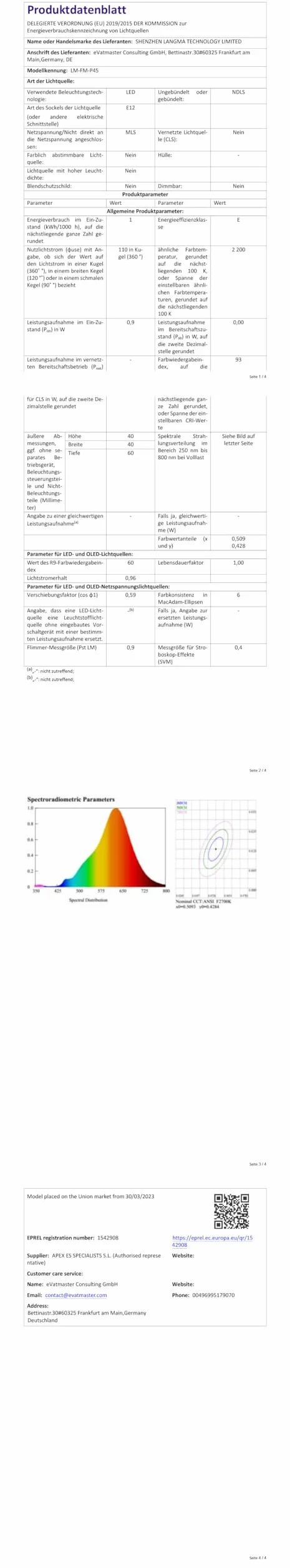 BRIMAX Żarówka LED E12 Baza G40 zamiennik żarówki 1 wat=10 wat Żarówki LED 100lm przezroczyste żarówki LED, ciepła biel 2200k Żarówka LED, żarówka bez możliwości ściemniania, opakowanie 6 szt.