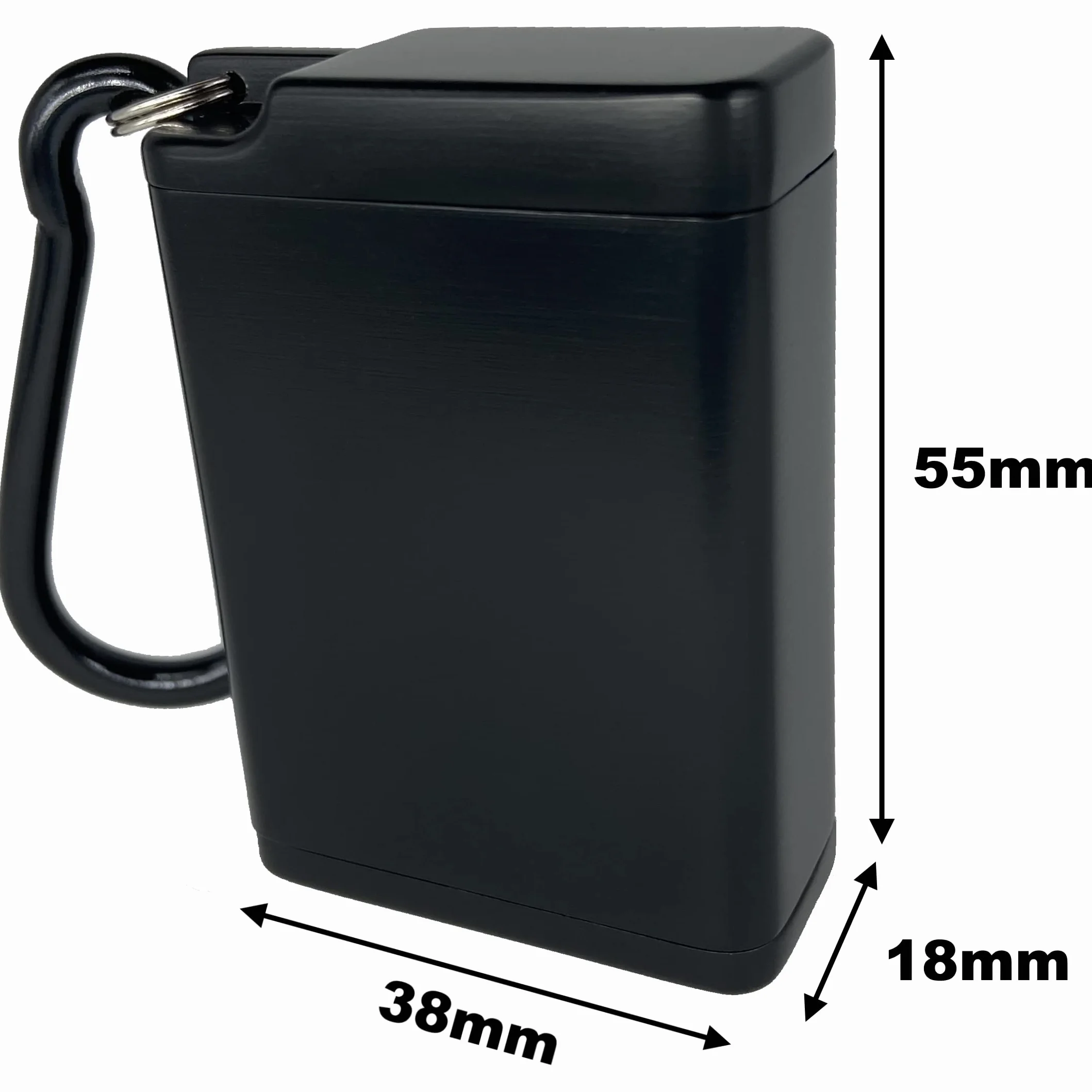 Popielniczka kieszonkowa, przenośna popielniczka, bezzapachowa, do podróży, samochodu, na kemping i festiwal – BLAUBACH Black Edition (czarna)