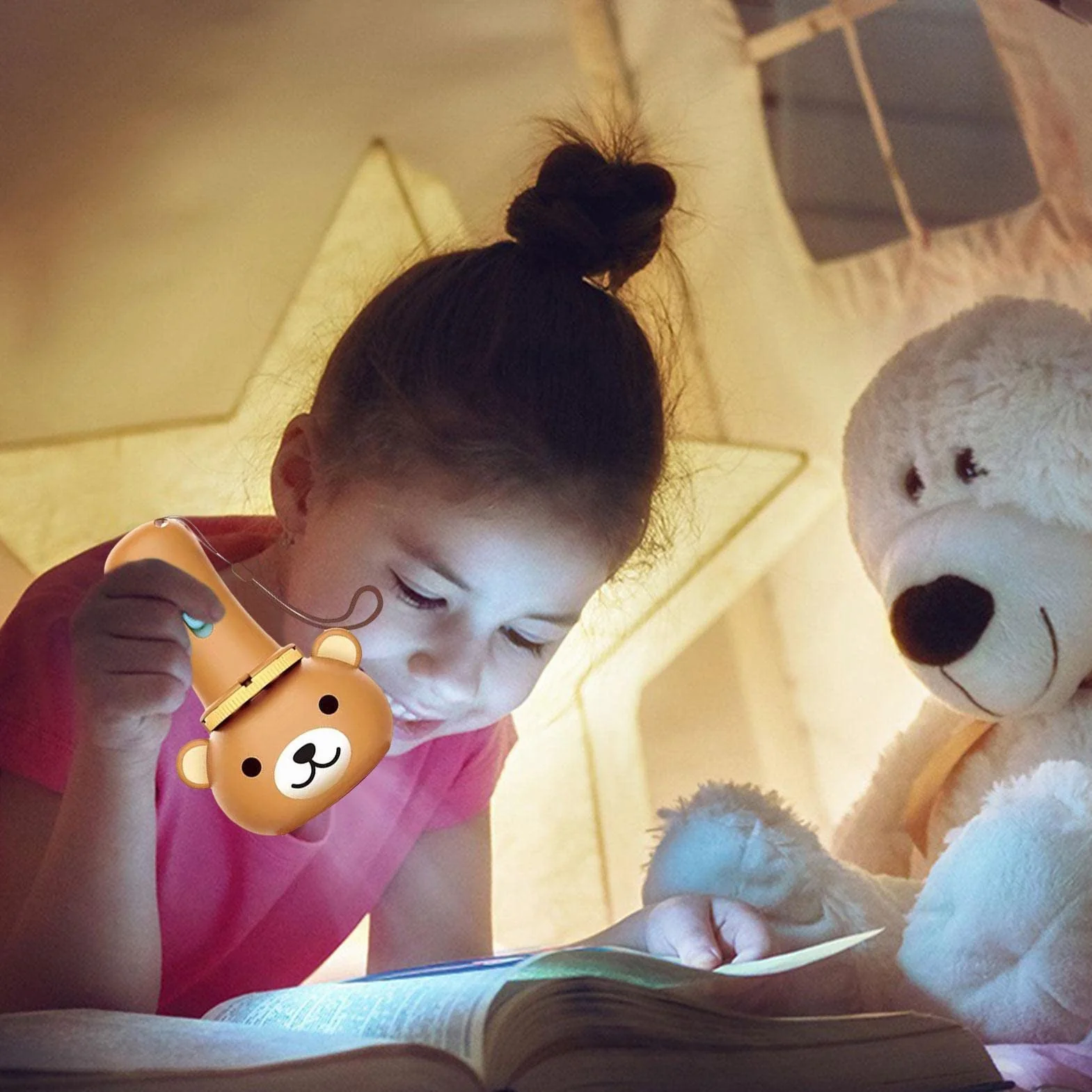 Generisch Ma?e latarki dla dzieci, latarki w kszta?cie misia – latarka z 24 zdj?ciami, nauka pedagogiczna, czas snu, lampka nocna dla dzieci