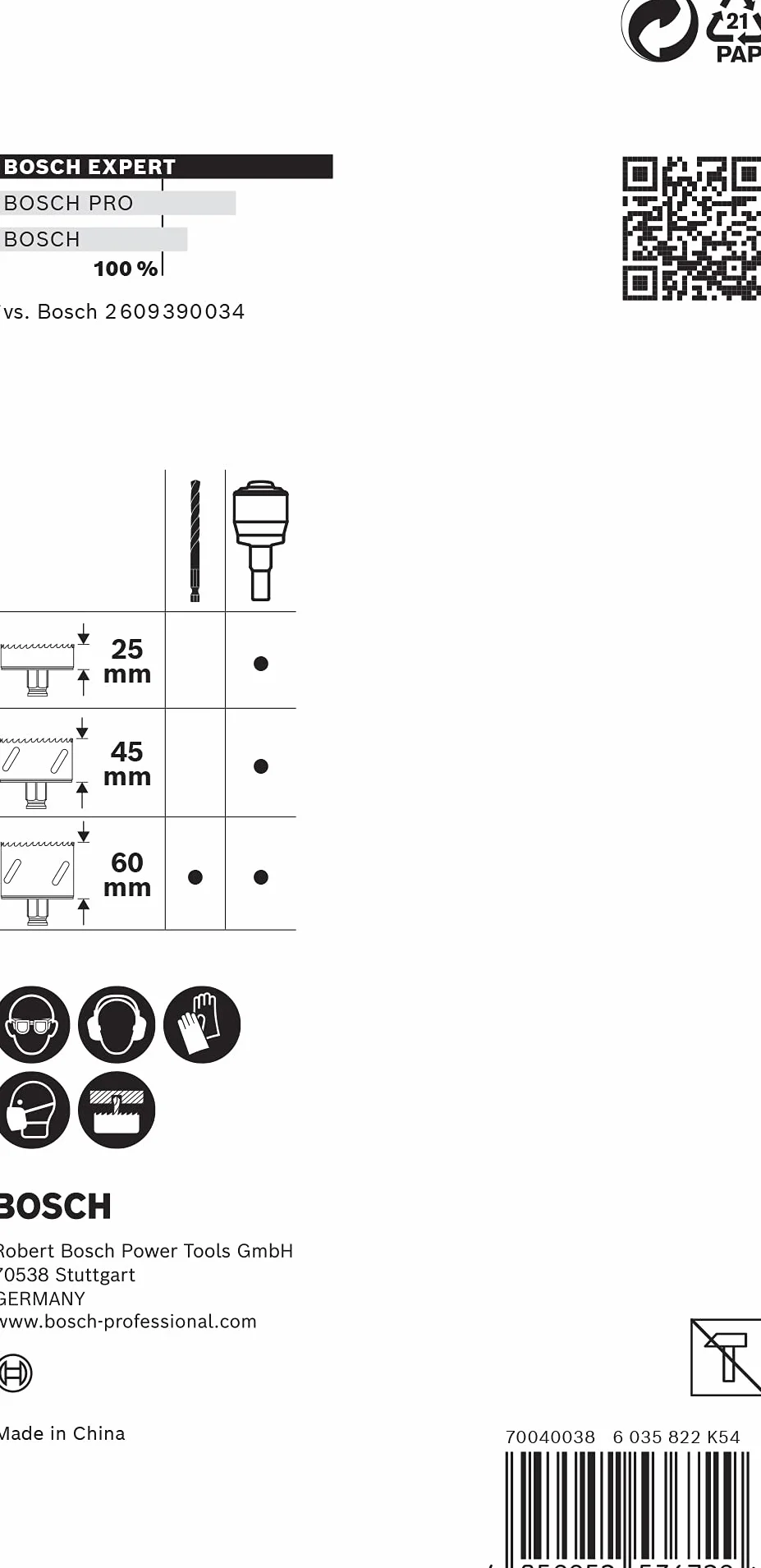 Bosch EXPERT Power Change Plus Adaptery do pił otwornic TCT 8,5×105 mm