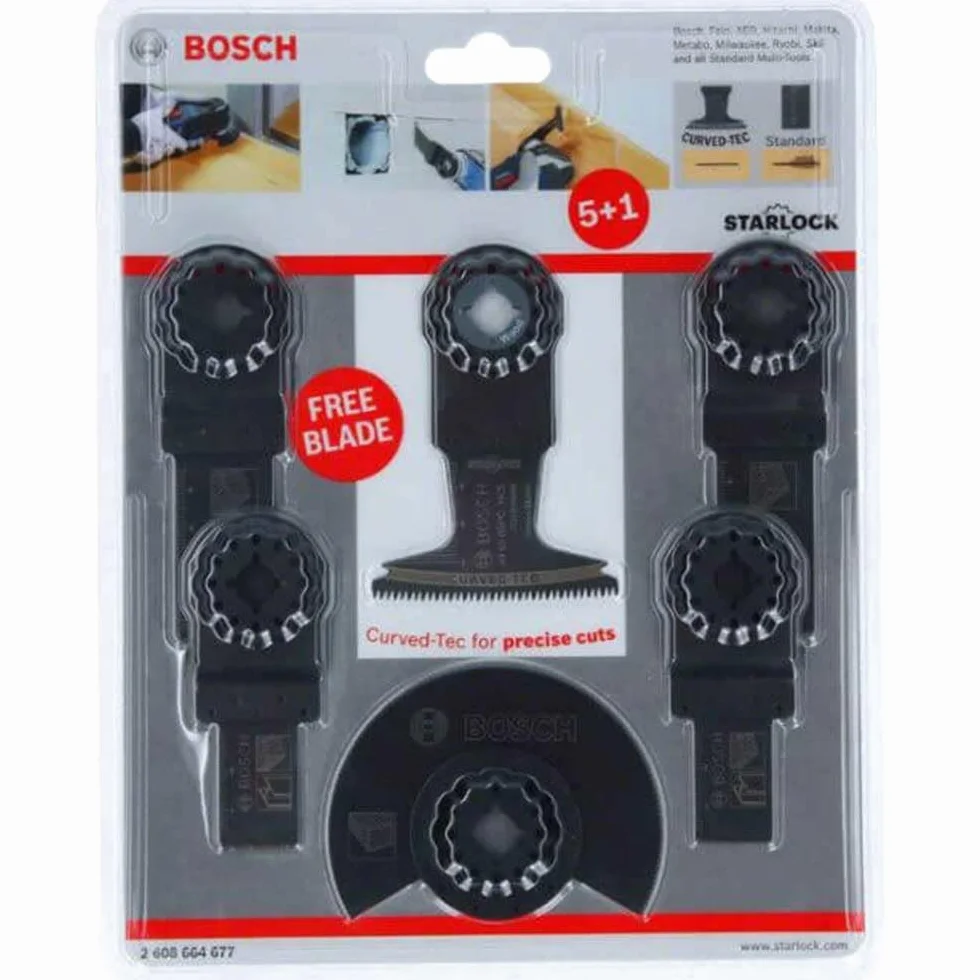 Bosch Professional Bosch 6-częściowy zestaw ostrzy oscylacyjnych Starlock do cięcia drewna i metalu
