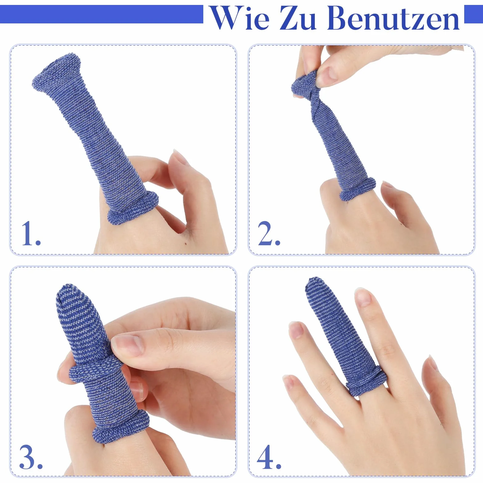 50 sztuk osłonek na palce, oddychające bandaże na palce, bawełniane osłonki na palce Bob, bandaże na palce, rozciągliwe wielokrotnego użytku plastry na palce, ochrona opuszków palców do pracy