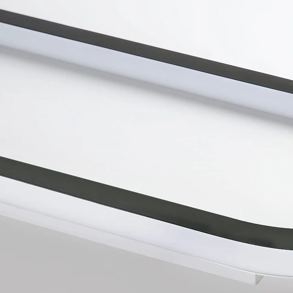 prostokątna lampa sufitowa LED do montażu podtynkowego - nowoczesny liniowy złoto-czarny design do łazienki, kuchni, jadalni, przedpokoju, biura, korytarza, werandy