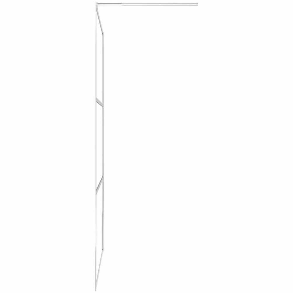Ścianka prysznicowa do kabiny prysznicowej, półmatowe szkło hartowane ESG 80 x 195 cm, regulowany profil aluminiowy, elastyczny drążek podporowy, ochrona przed pryskaniem z 3 szklanymi