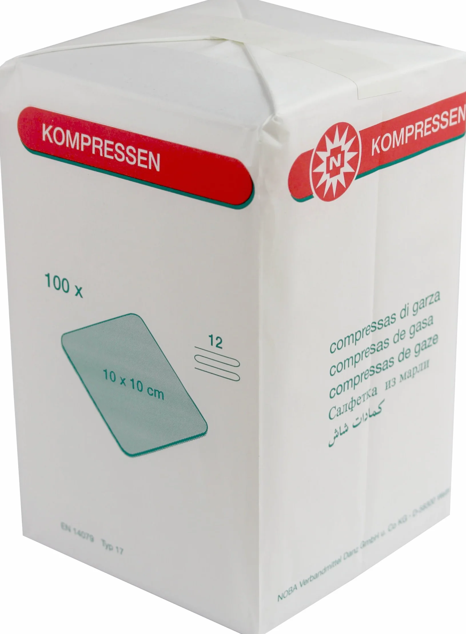 Kompres Noba 12-krotny 10 x 10 cm 100 sztuk