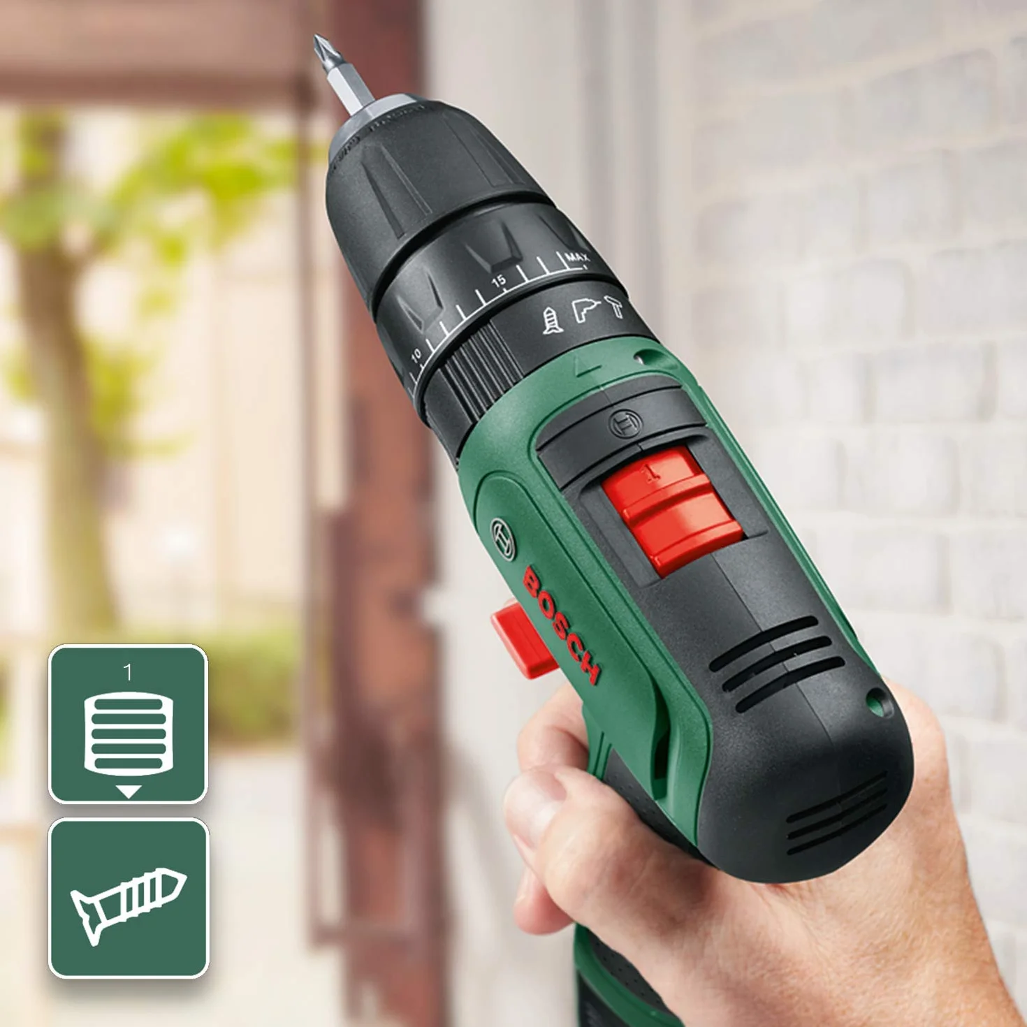 Bosch Home And Garden Akumulatorowa Wiertarka Kombi, EasyImpact 1200, bez Akumulatora, 12 V, w Opakowaniu Kartonowym