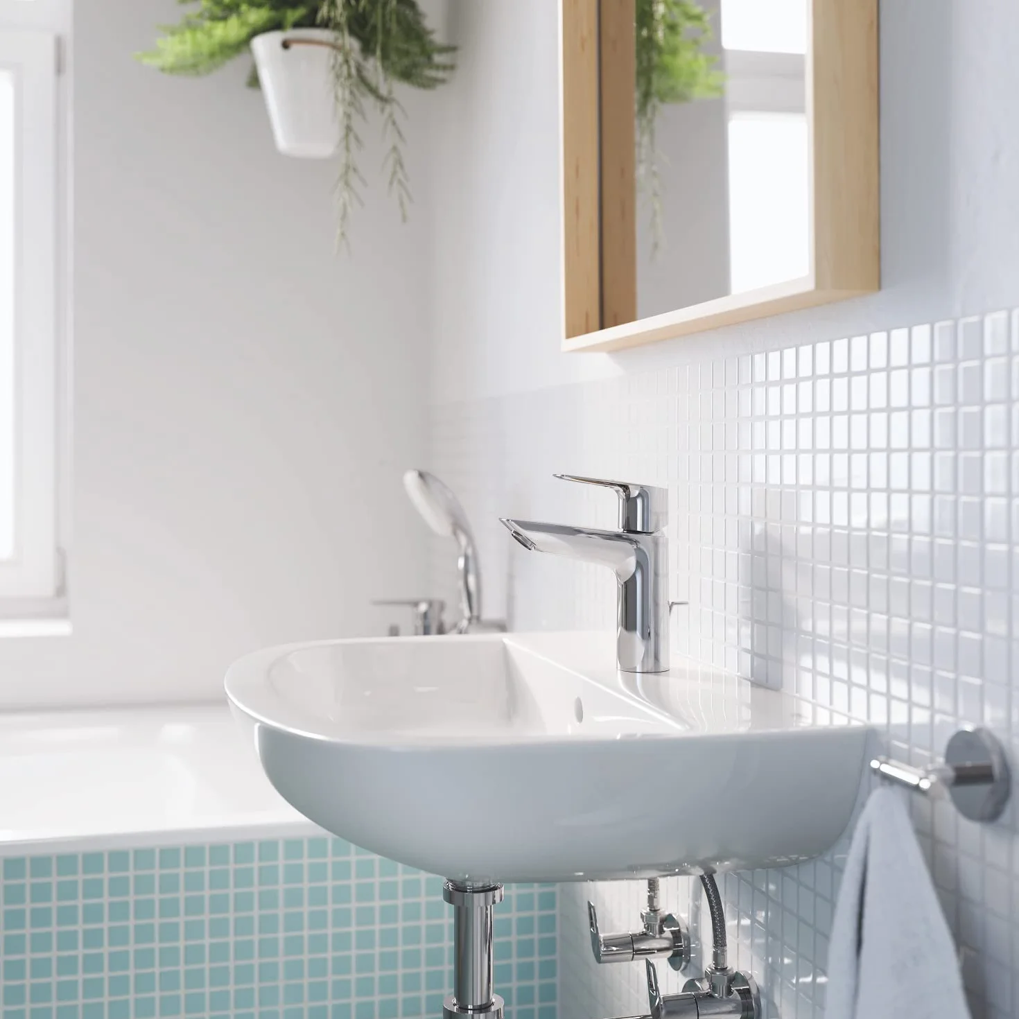 Grohe Start Cosmopolitan QuickFix 41168000 wieszak łazienkowy, chromowany, do przyklejenia (QuickGlue A1) lub wkręcania, 41168000