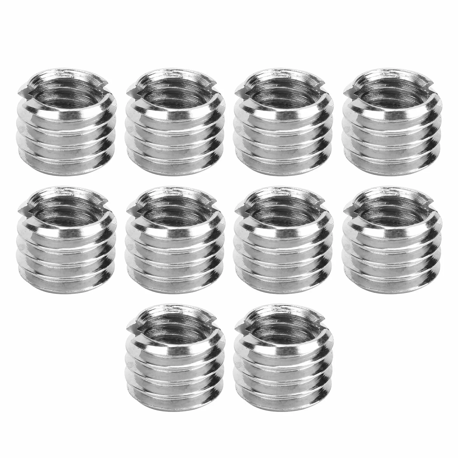 10 Sztuk Wkładki Gwintowe Zapięcie Sprzętowe Wewnętrzne M6 * 1.0 Zewnętrzne M8 * 1.25 Długość 6 MM Mężczyzna Kobieta Nakrętka Redukcyjna Sprzęt ze Stali Nierdzewnej Narzędzie do Naprawy