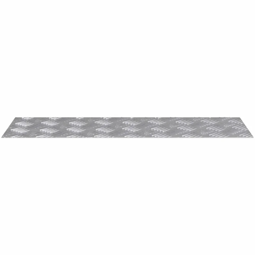 Aluminiowe stopnie schodowe, prostokątne, zestaw 4 szt., srebrne, 75 x 25 cm, antypoślizgowe, trwałe, do użytku wewnątrz i na zewnątrz, ochrona, bezpieczeństwo, łatwe czyszczenie