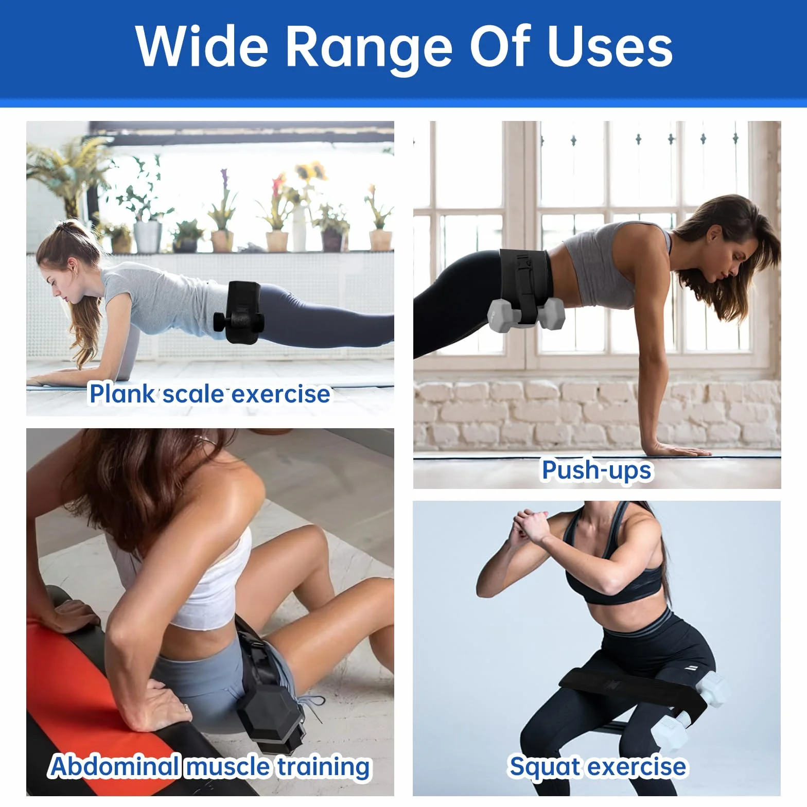 VINEST Pas do Hip Thrust, do sztang i kettlebelli, pas do Hip Thrust z regulowanym zapięciem na rzepy, pas do treningu pośladków