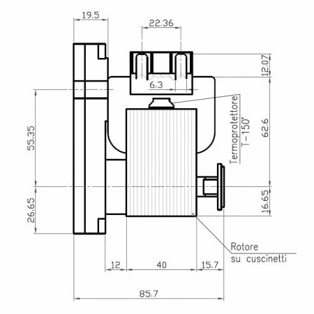 Część zamienna KENTA K9117157 silnik przekładniowy do pieca na pellet 5 obr./min 8,5 mm wałek silnika do ładowania pelletu