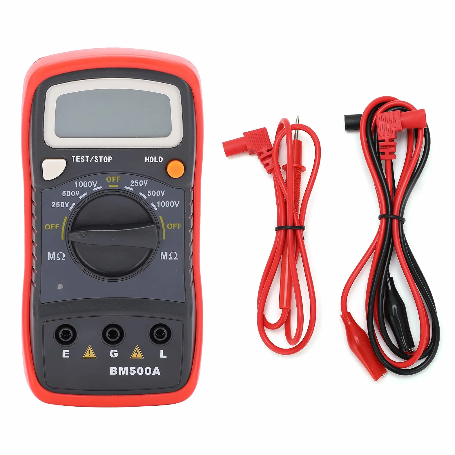 Cyfrowy Miernik Rezystancji Izolacji Yctze, Megaomomierz BM500A z Testerem Rezystancji 1000 V i Wyświetlaczem LCD, Idealny do Testowania Upływu Elektrycznego i Pojemności