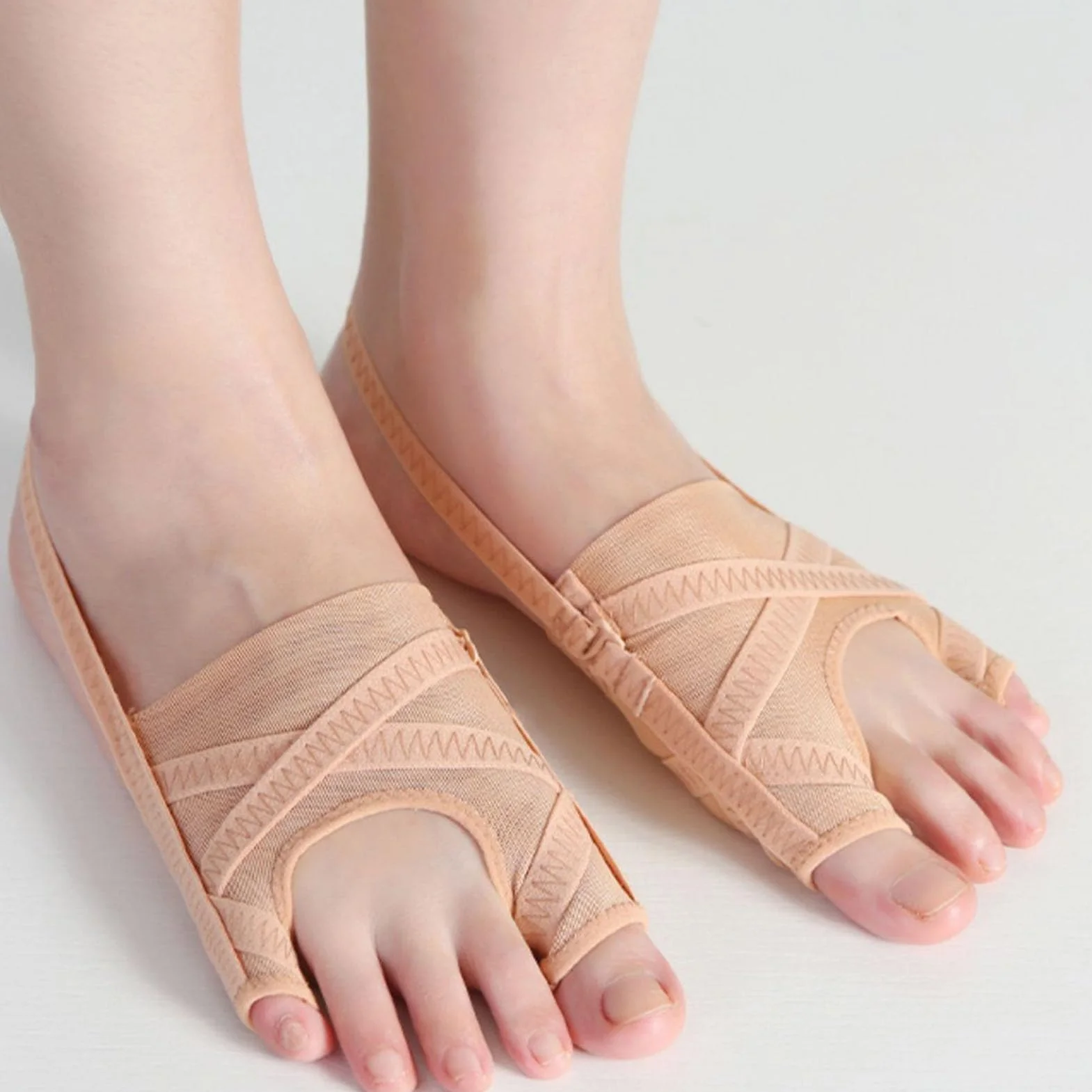 Skarpetki Korektorowe Bunion 2PCS Miękki Oddychający Separator Szyny dla Hallux Valgus
