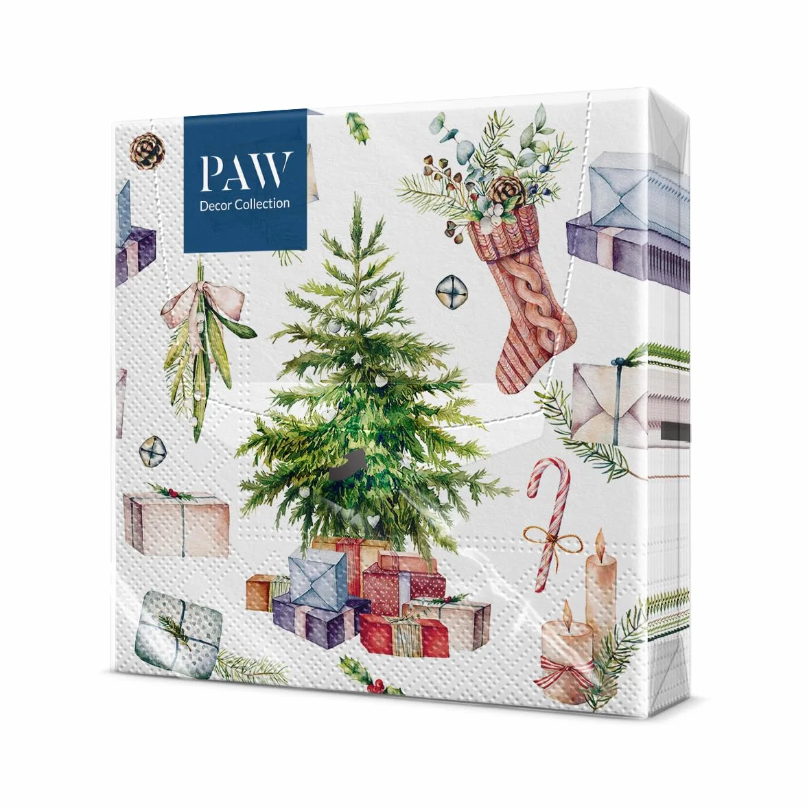 1 opakowanie 20 papierowych serwetek, 33 x 33 cm, 3-warstwowe z motywem świątecznym