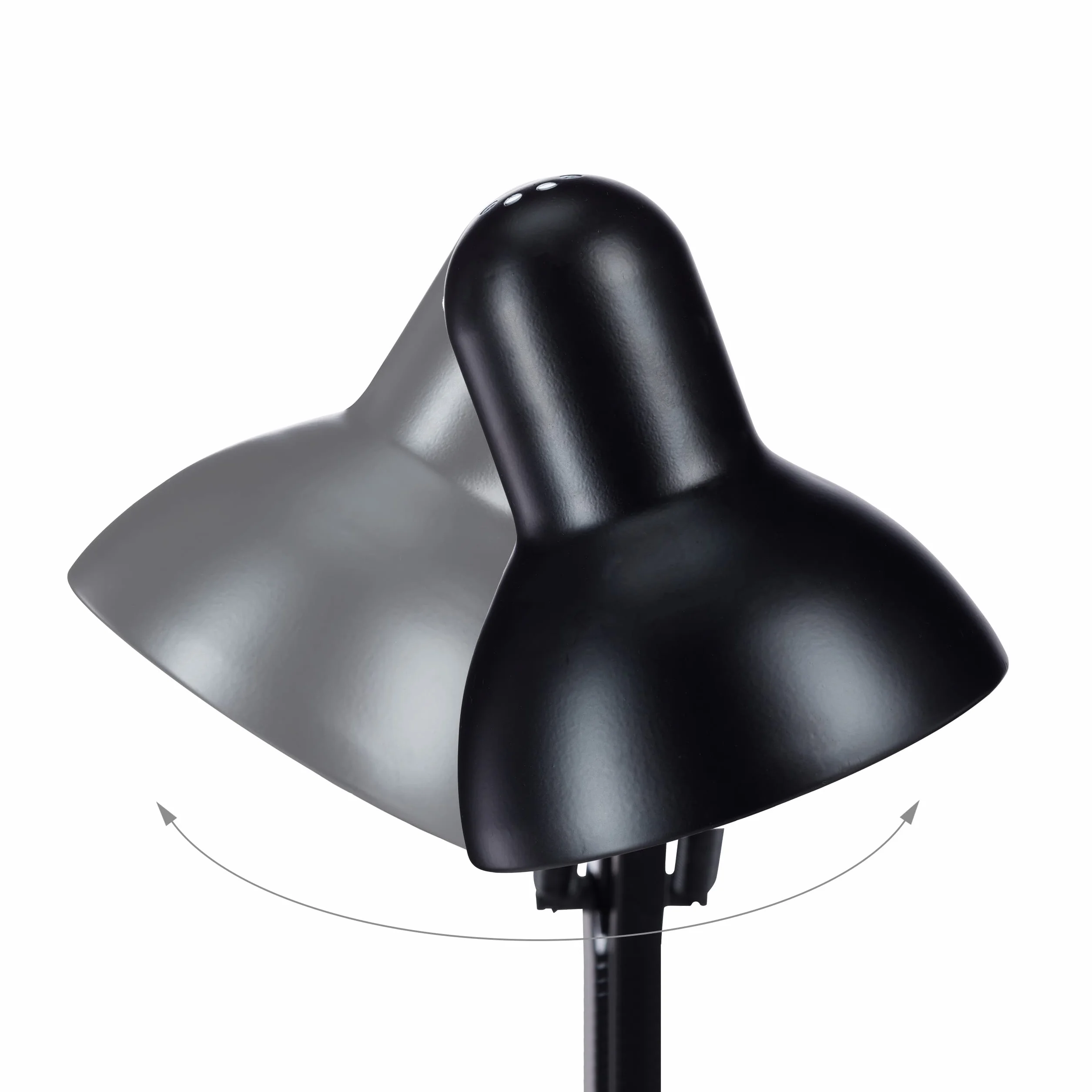 Relaxdays Lampa biurkowa w stylu retro, ramię przegubowe, wychylna, lampka do czytania, metal, E27, wys. x szer. x gł.: 50 x 27 x 15 cm, czarna