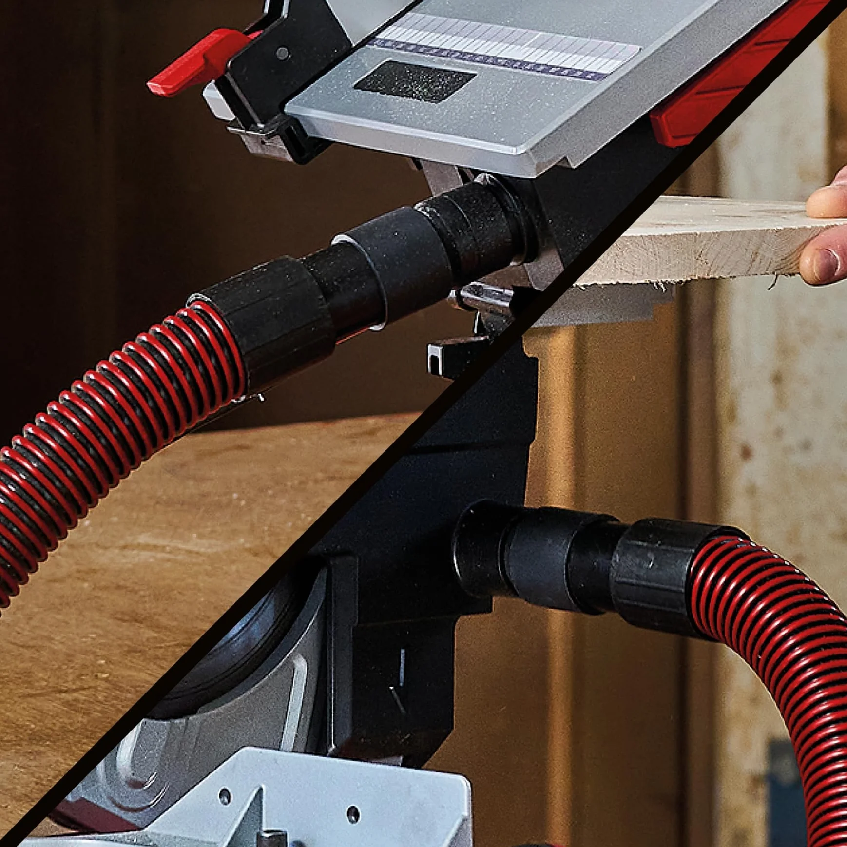 Einhell Piła ukośna ze stołem górnym TE-MS 254 T (2000 W, maks. głębokość cięcia 74 mm x 130 mm, brzeszczot piły Ø 254 mm, nachylona głowica piły, laser, funkcja piły stołowej)