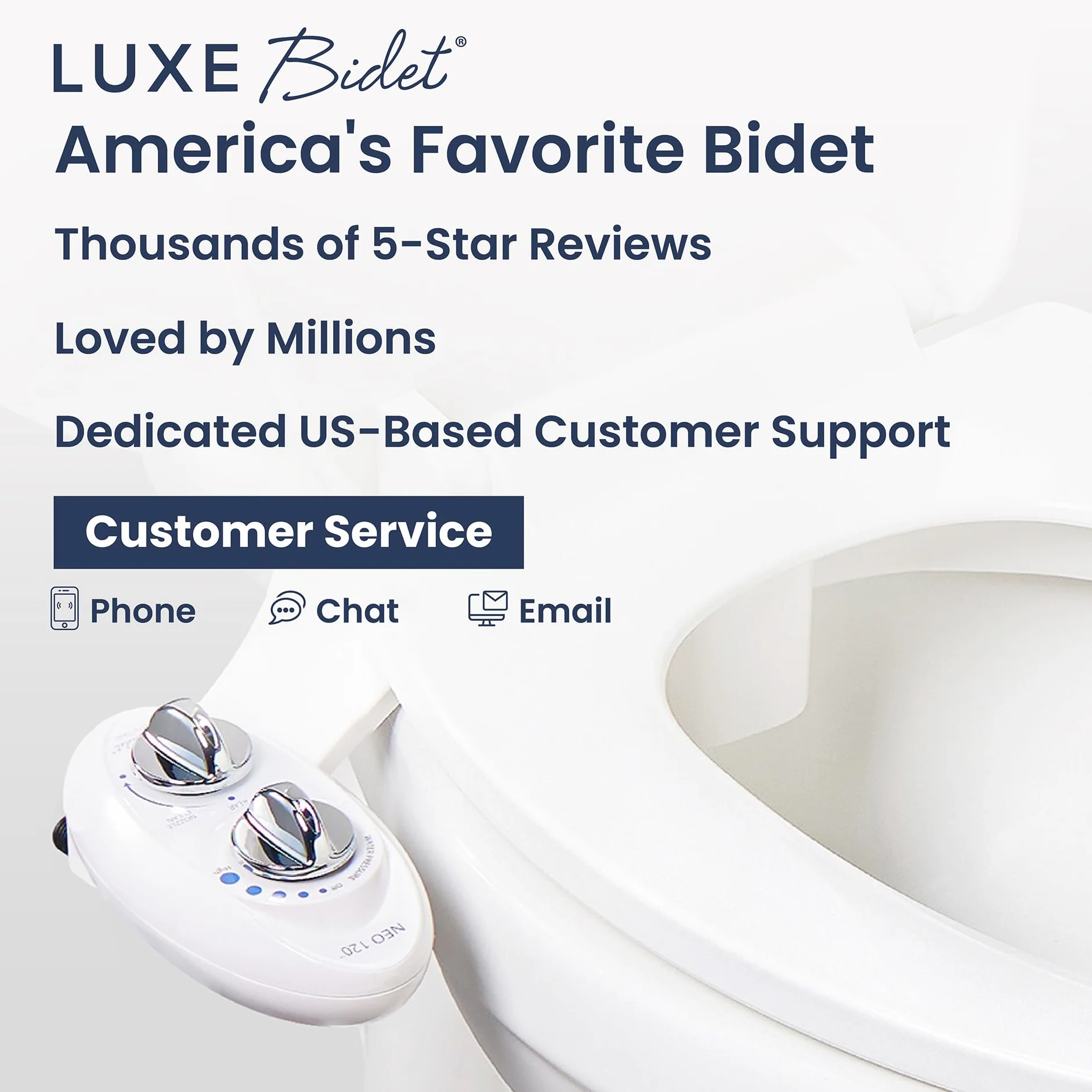 Luxe Bidet Neo 120 biały bidet Neo120sww bidet, 43 x 25 x 7,6 cm