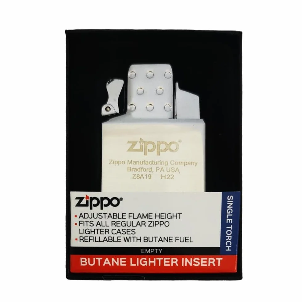Zippo Wkład Gazowy do Zapalniczek Sztormowych, Pojedynczy, Niebieski Płomień, do Napełniania Gazem Butanowym, Pasuje do Wszystkich Klasycznych Obudów Zippo