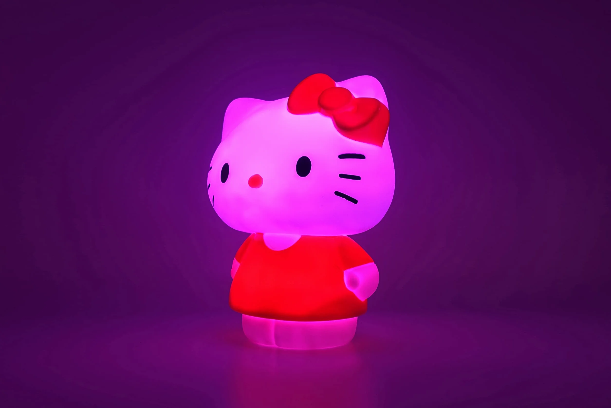 Teknofun 811159 Hello Kitty lampa LED, czerwona