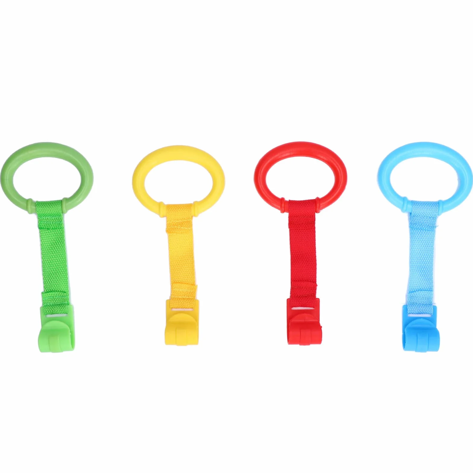 Plastikowe Kółka do ściągania łóżeczka dla Niemowląt Ćwiczenia do Chodzenia Asystent Stand Up Rings Lekkie Pierścienie do Chodzenia Ergonomiczna Konstrukcja Kojec z