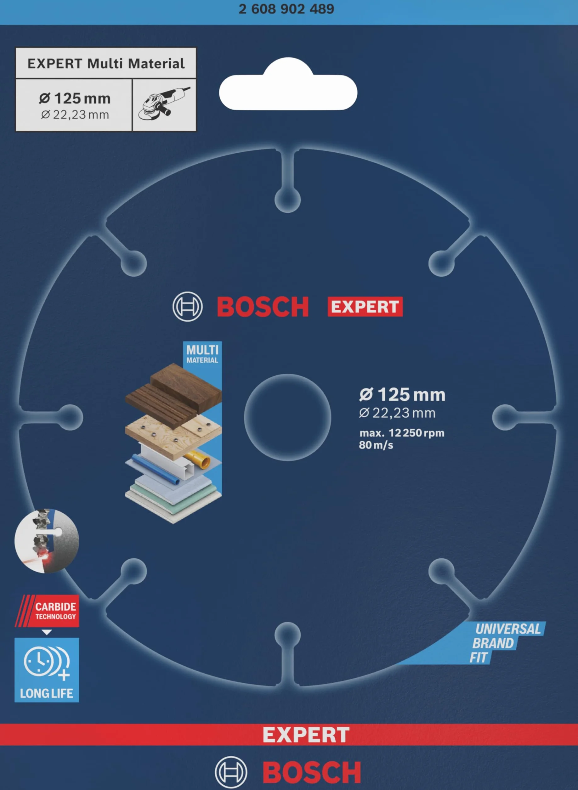 Bosch EXPERT Carbide Multi Wheel tarcza tnąca Ø 125 mm do drewna z gwoździami