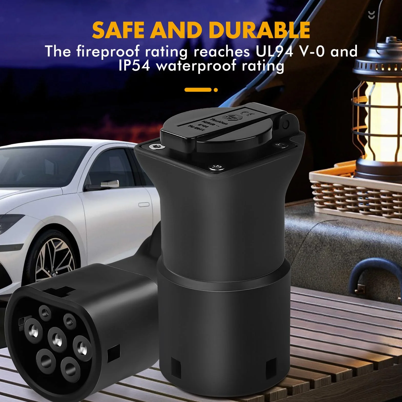 VOBOR Adapter V2L do EV, V2L Vehicle-to-Load Discharge adapter typu 2 zewnętrzny konwerter rozładowania 3,5 KW 16 A 220 V typ 2 to Schuko do MG4, MG5, MG ZS, MG Marvel R