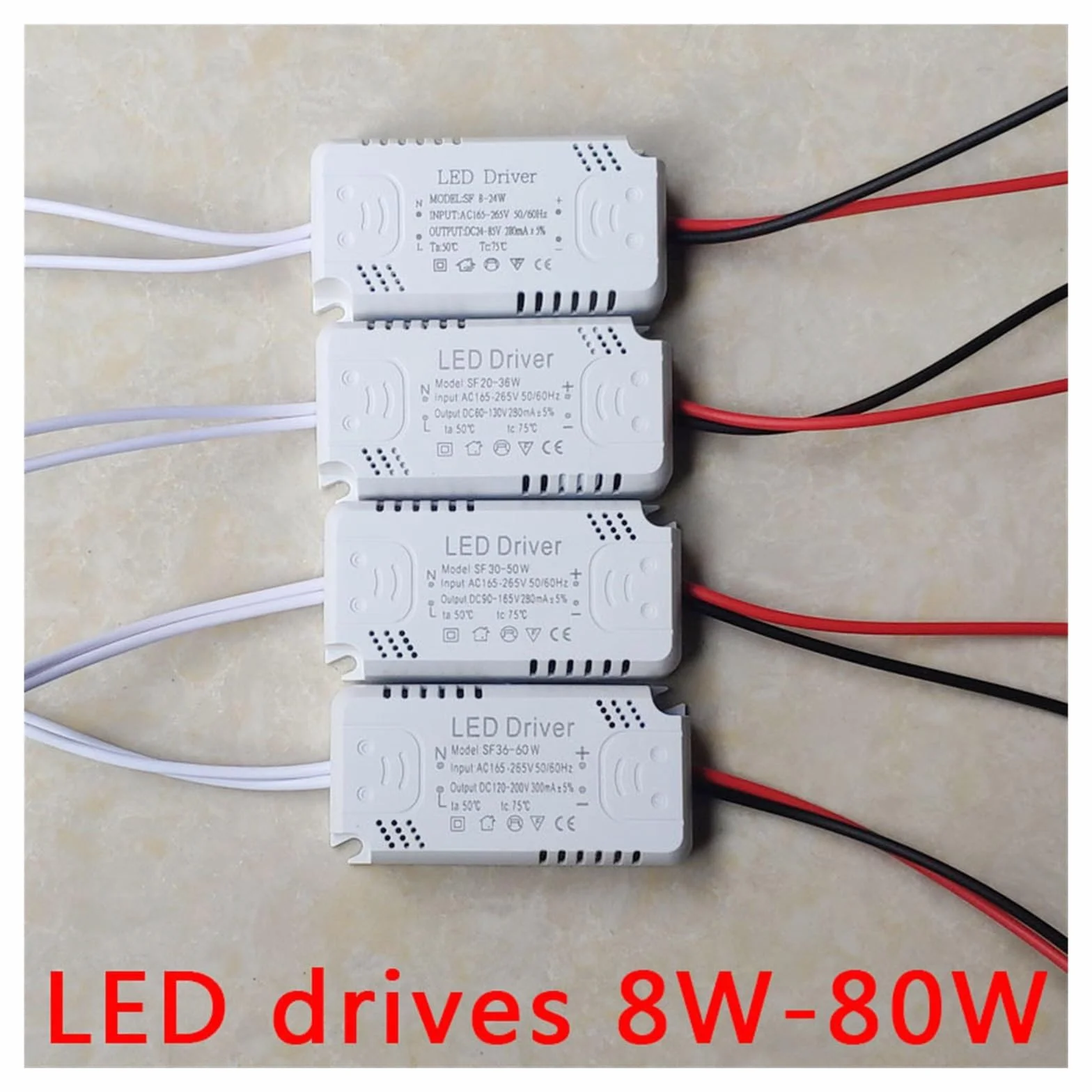 Sterownik LED 8-24W 20-36W 30-50W 36-60W 70W 60-80W zasilacz transformator oświetleniowy