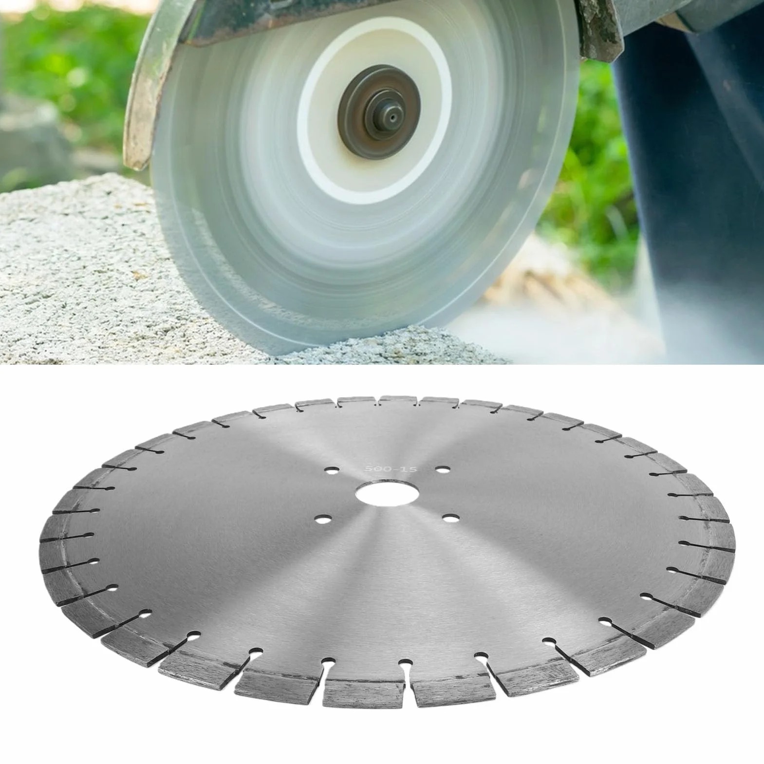 Generic 20-calowe Brzeszczoty Diamentowe do Betonu, Segmentowe Brzeszczoty Diamentowe do Cięcia na Sucho lub na Mokro, Betonu Zbrojonego, cegieł, Bloków, Kostki Brukowej
