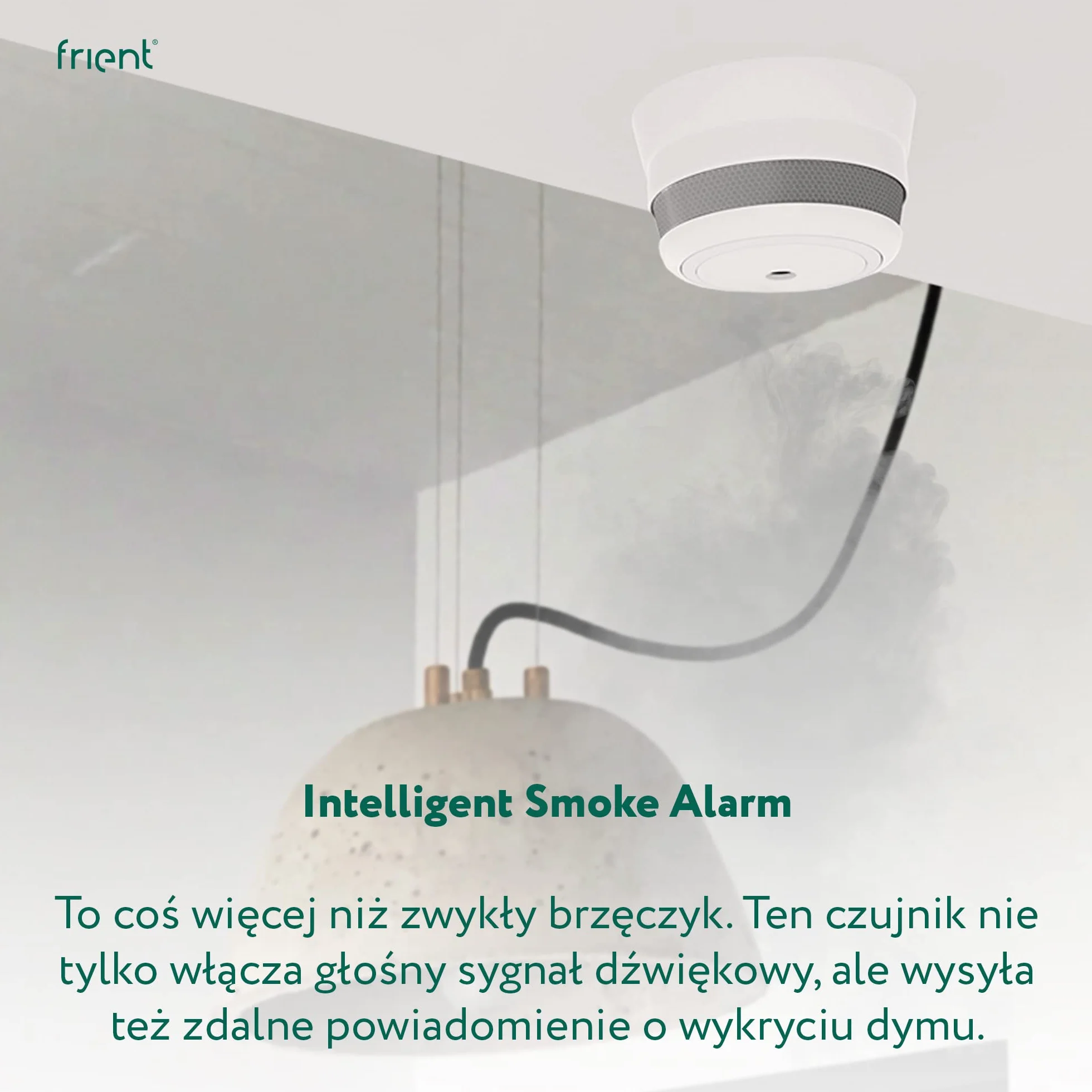 frient Intelligent Smoke Alarm Bezprzewodowy Czujnik Dymu Zigbee SmartThings Home Assistant Homey