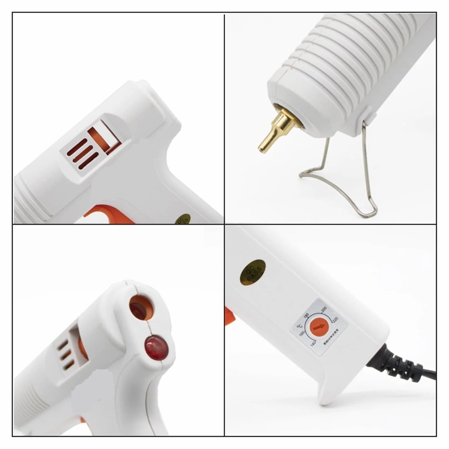 Pistolet Do Klejenia Na Gorąco Długa Dysza O Średnicy 1mm 1.3mm Mała Przysłona Przemysłowy Pistolet Do Kleju DIY Narzędzia Do Naprawy Rękodzieła Pistolet Do Klejenia(4pcs nozzles)