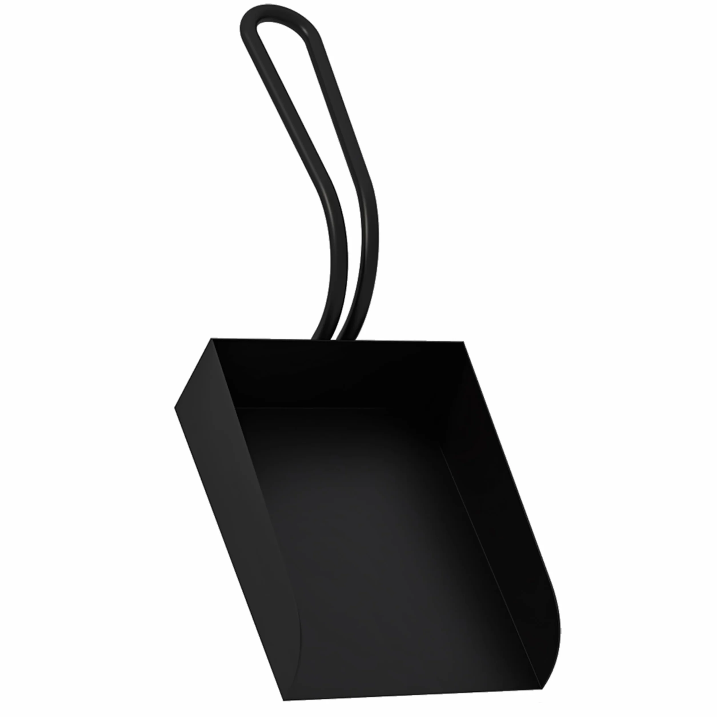 Kingson Czarna łopata kominkowa - 25 x 10 cm - akcesorium do palnika na drewno - trwałe i stylowe narzędzie do wydajnej konserwacji paleniska