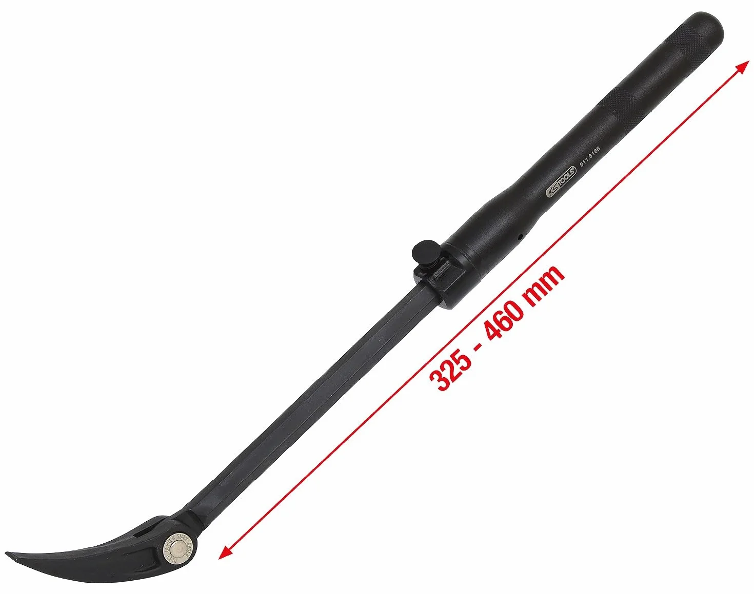 KS Tools 911.8186 Teleskopowy łom z główką na przegubie, 325-460mm