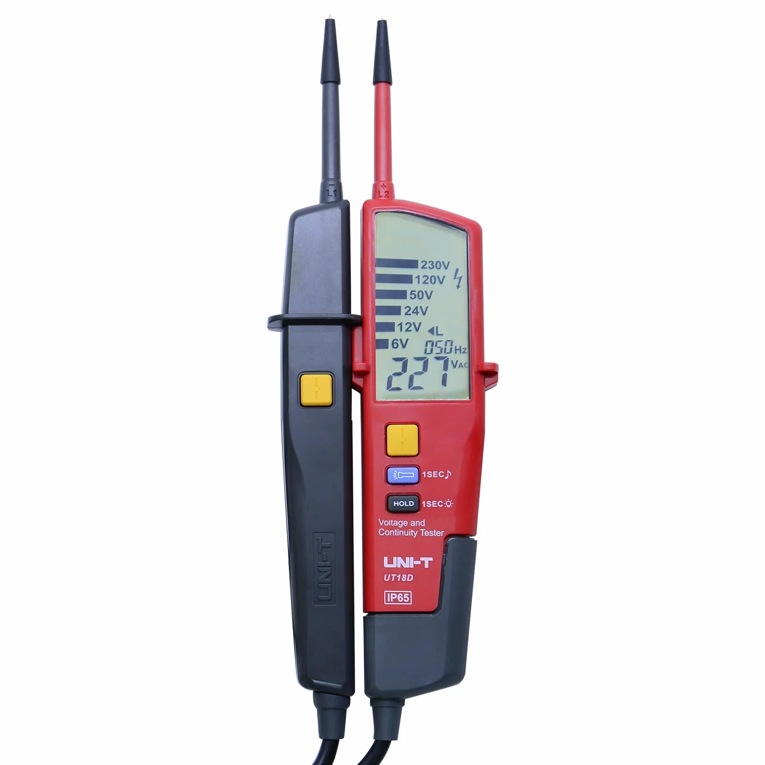 UNI-T UT18D Voltage And Continuity Tester Auto Range Volt Detectors Pen Date Hold/LED/LCD Display Digital Multimeter