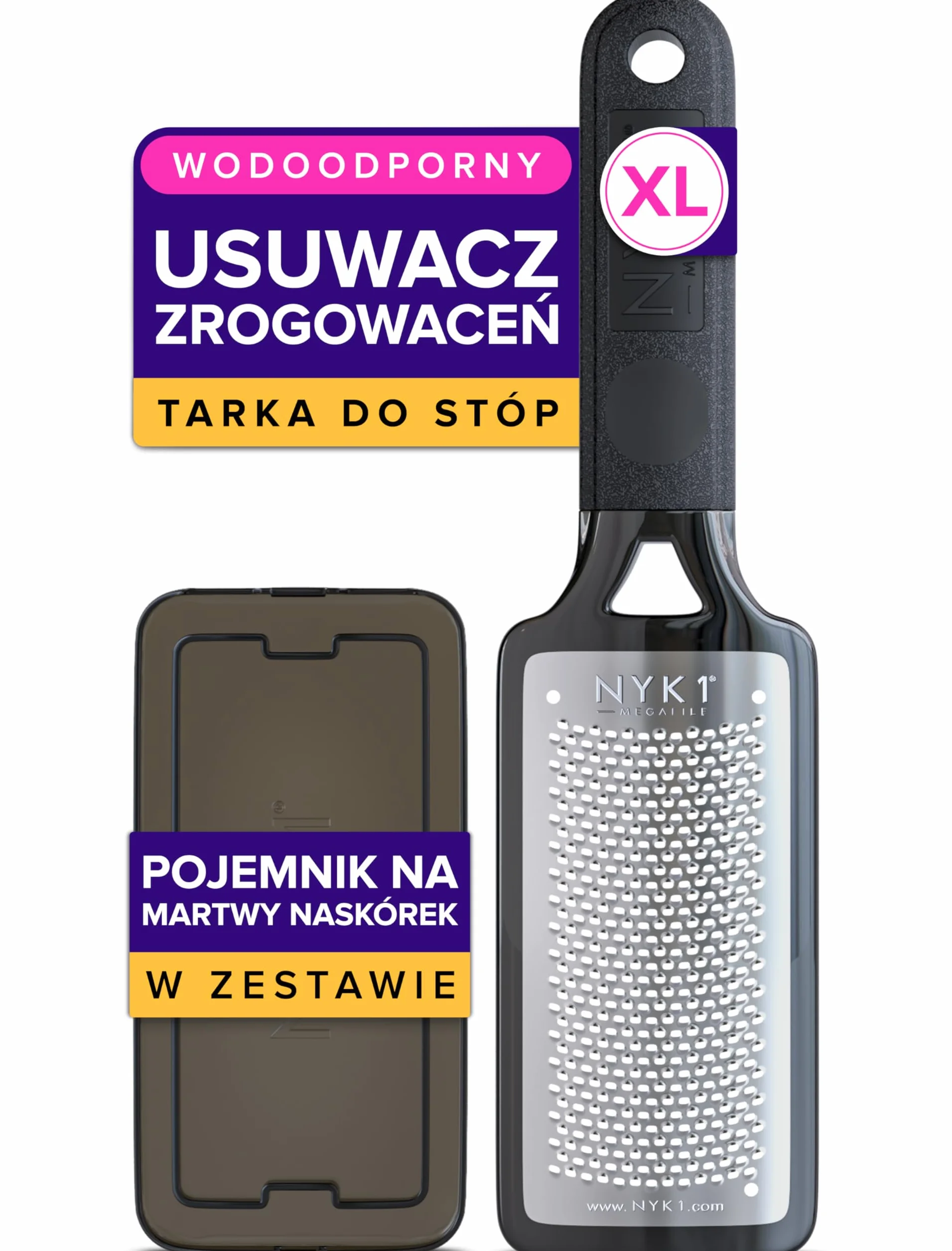 NYK1 MEGAFILE Pilniki Do Stóp Pedicure Skrobaczka Do Stóp Rozmiar XL