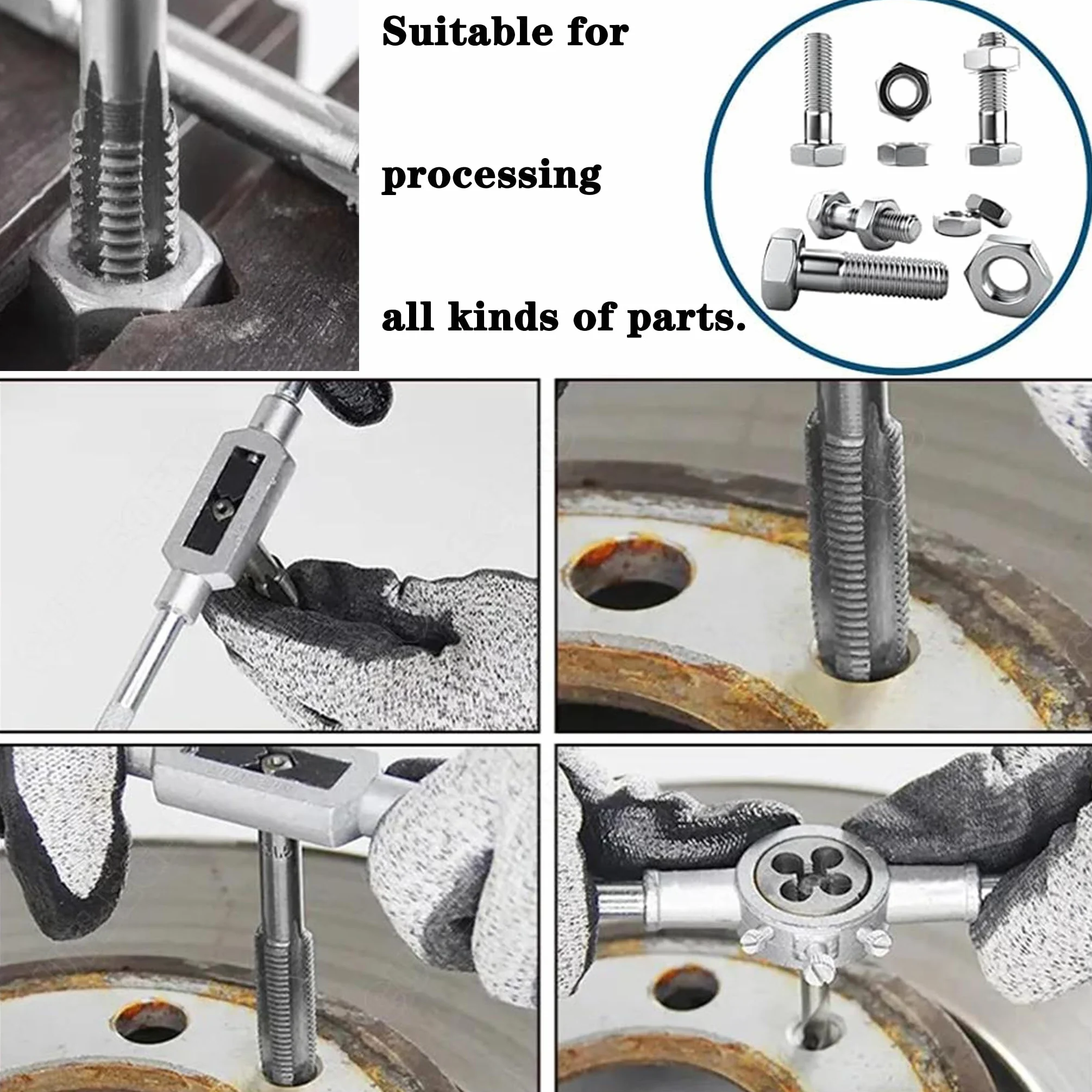 Zestaw gwintowników i narzynek M3-M12 SAE metryczne NC NF NPT 32-cz.