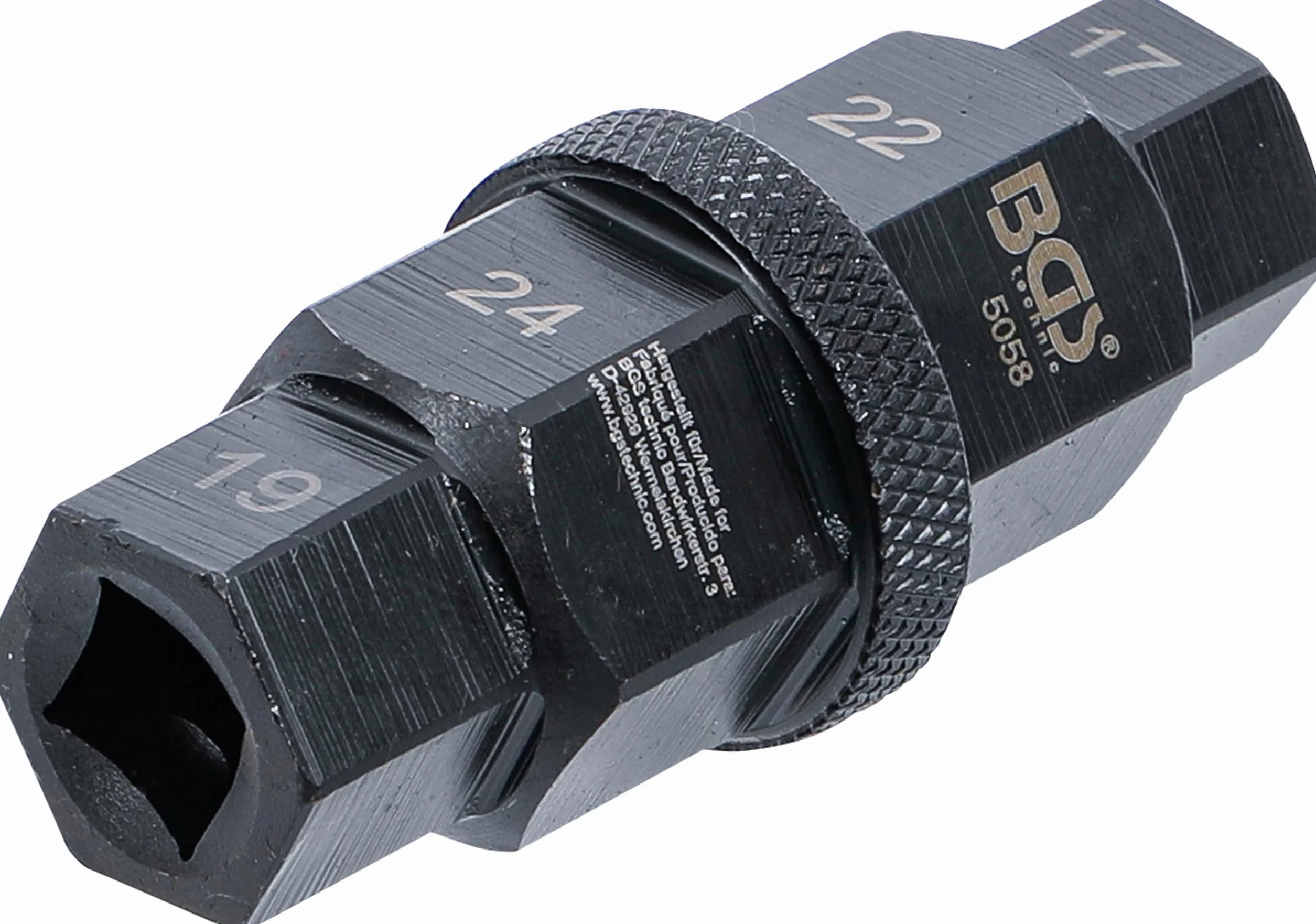 BGS 5058 | Nasadka specjalna do motocykli | 10 mm (3/8") | 17 - 19 - 22 - 24 mm